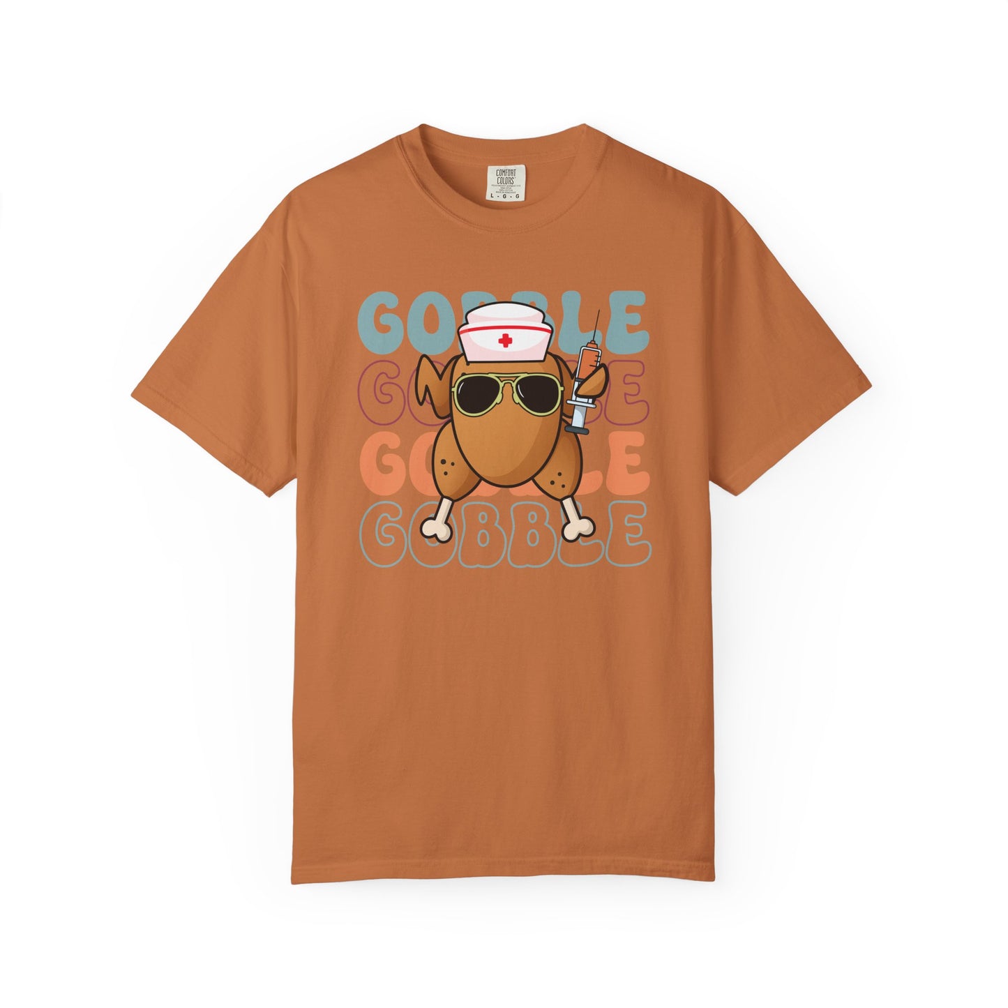 Funny gobble gobble turkey  Thanksgiving Comfort colors tshirt