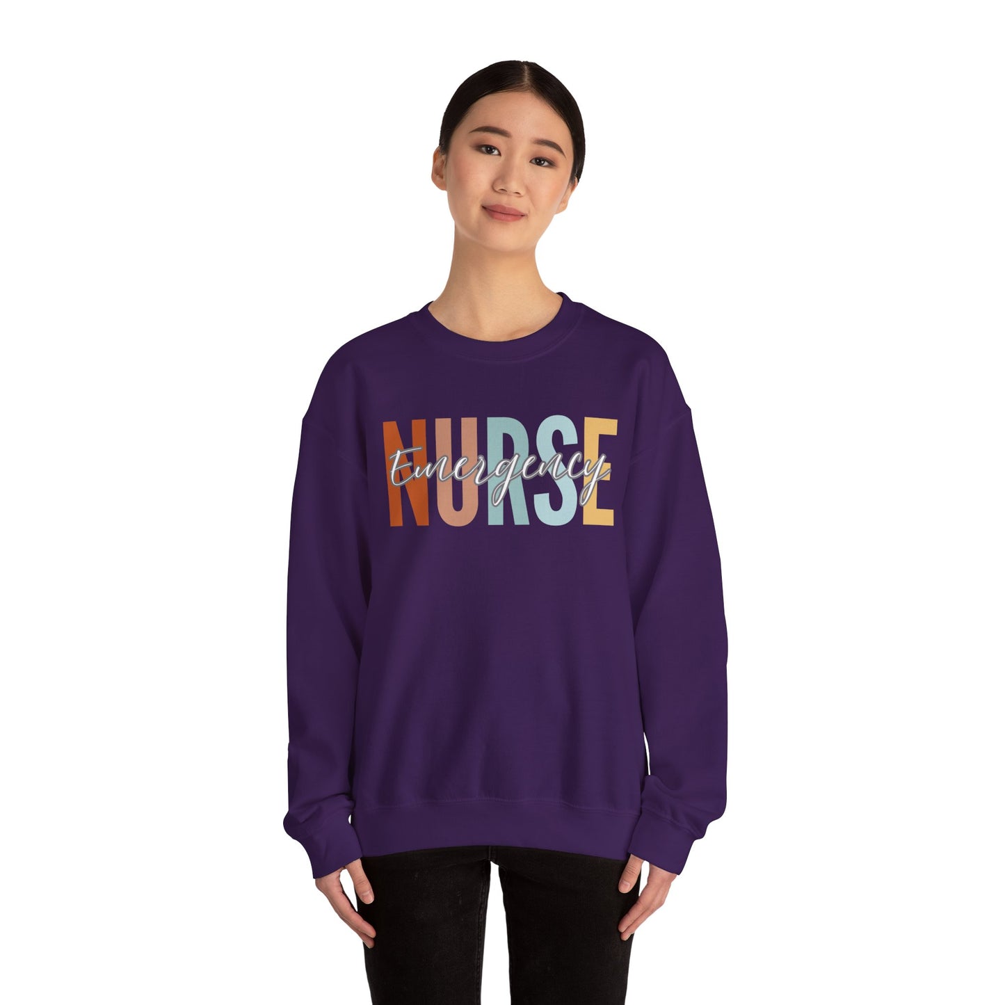Rainbow Emergency Nurse Gildan Sweatshirt