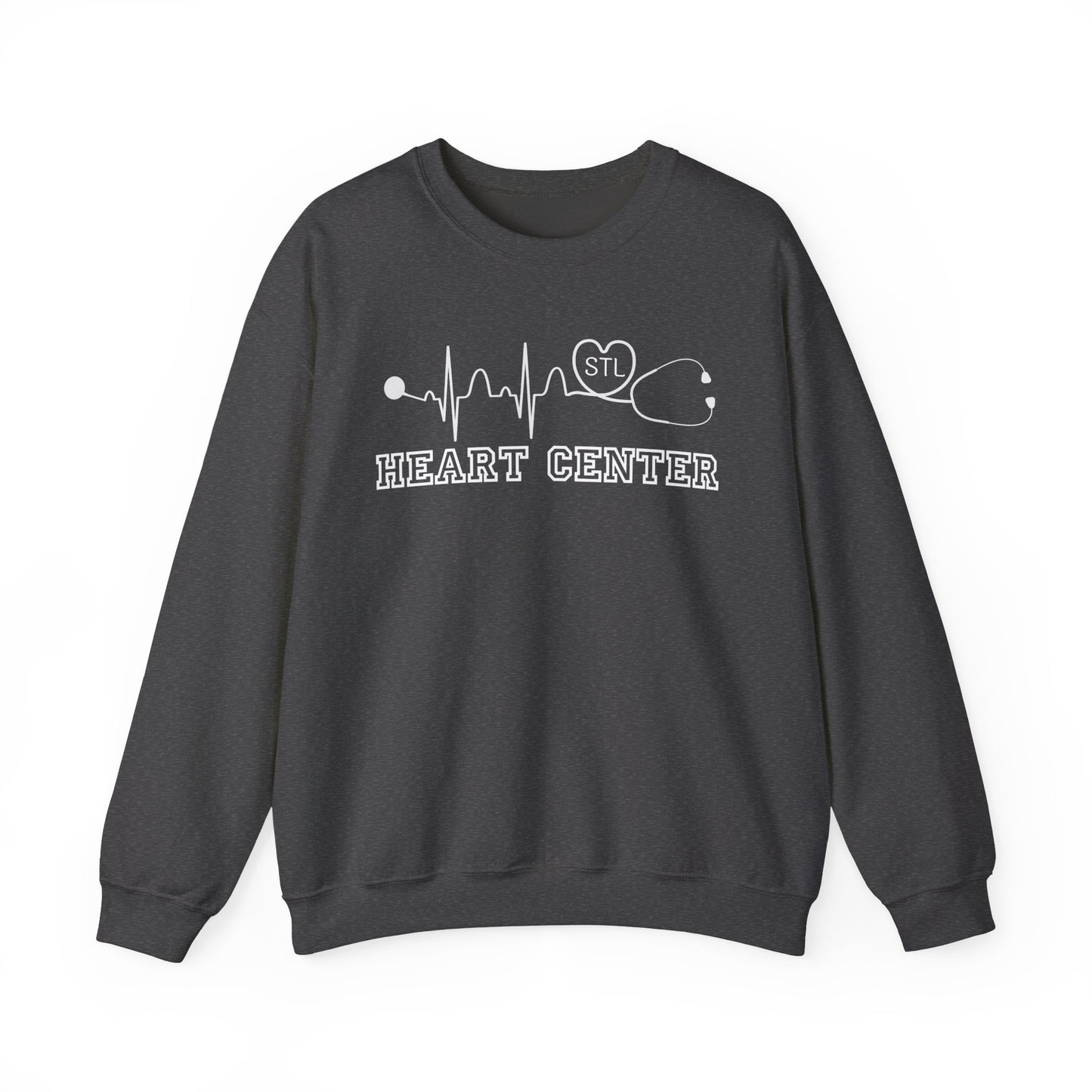 STL Heart Center EKG Gildan Sweatshirt, perfect to show you red and support heart disease!