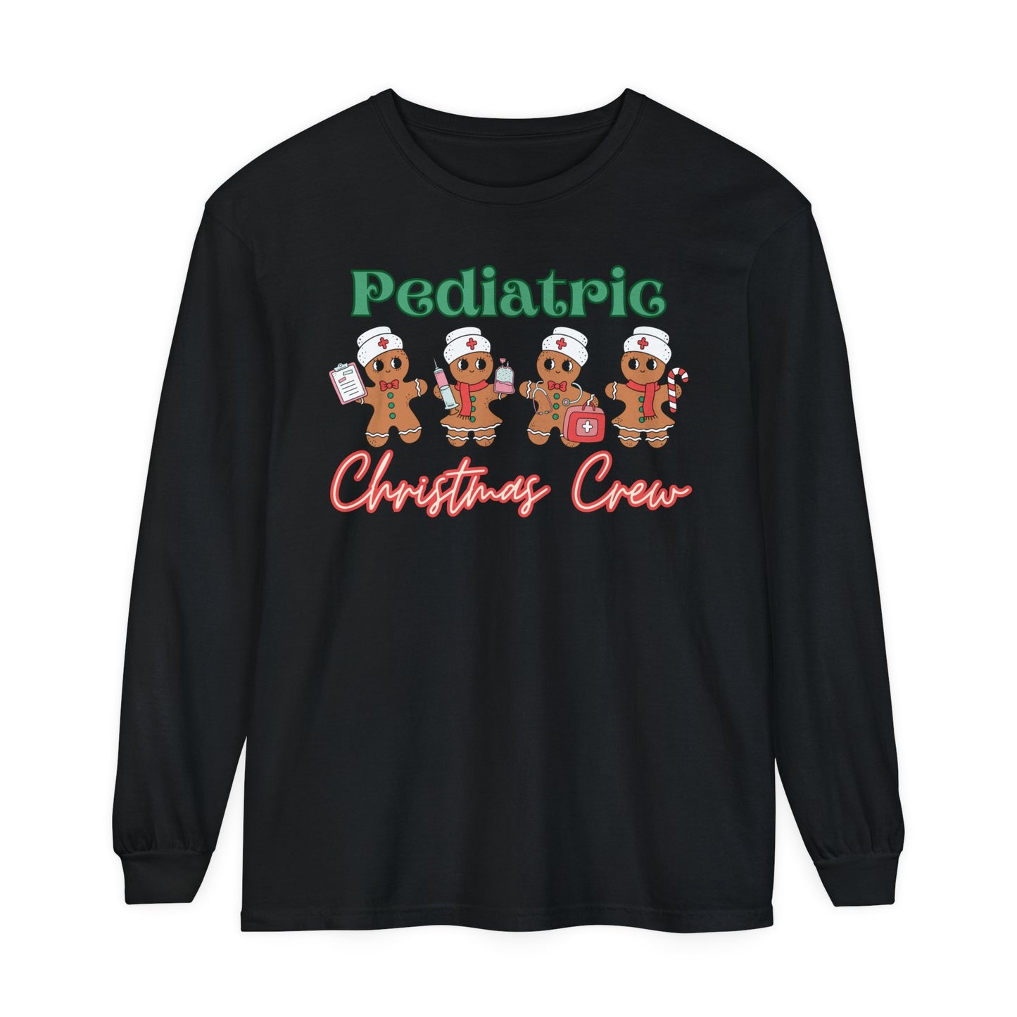 Pediatric Christmas sweatshirt, Christmas Crew Gingerbread shirt,Nurse Christmas Long Sleeve, comfort colors, perfect for groups!