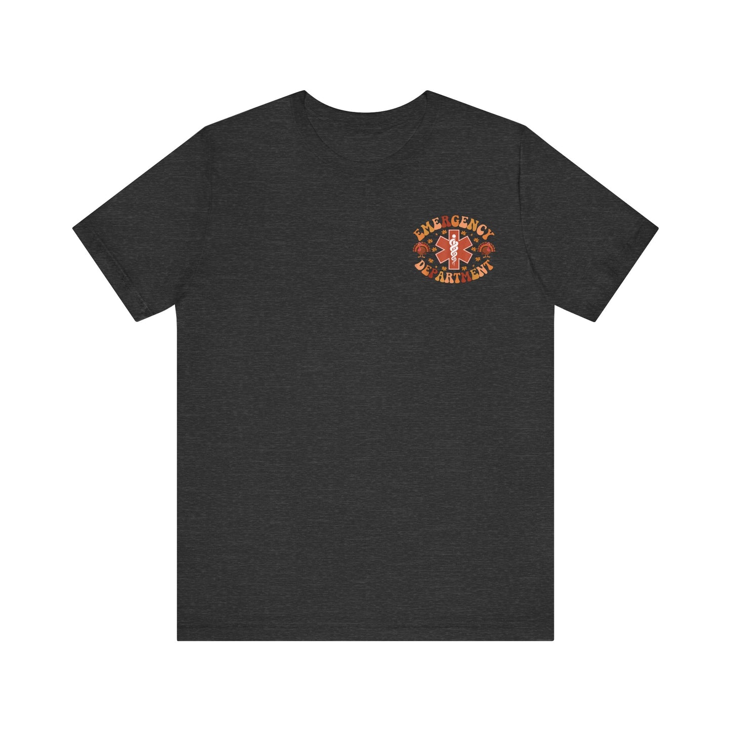 Turkey front ED sign, thanksgiving theme ED Nurse , pediatric nurse shirt, gildan turkey nurse shirt, Peds nurse,fall nurse shirt