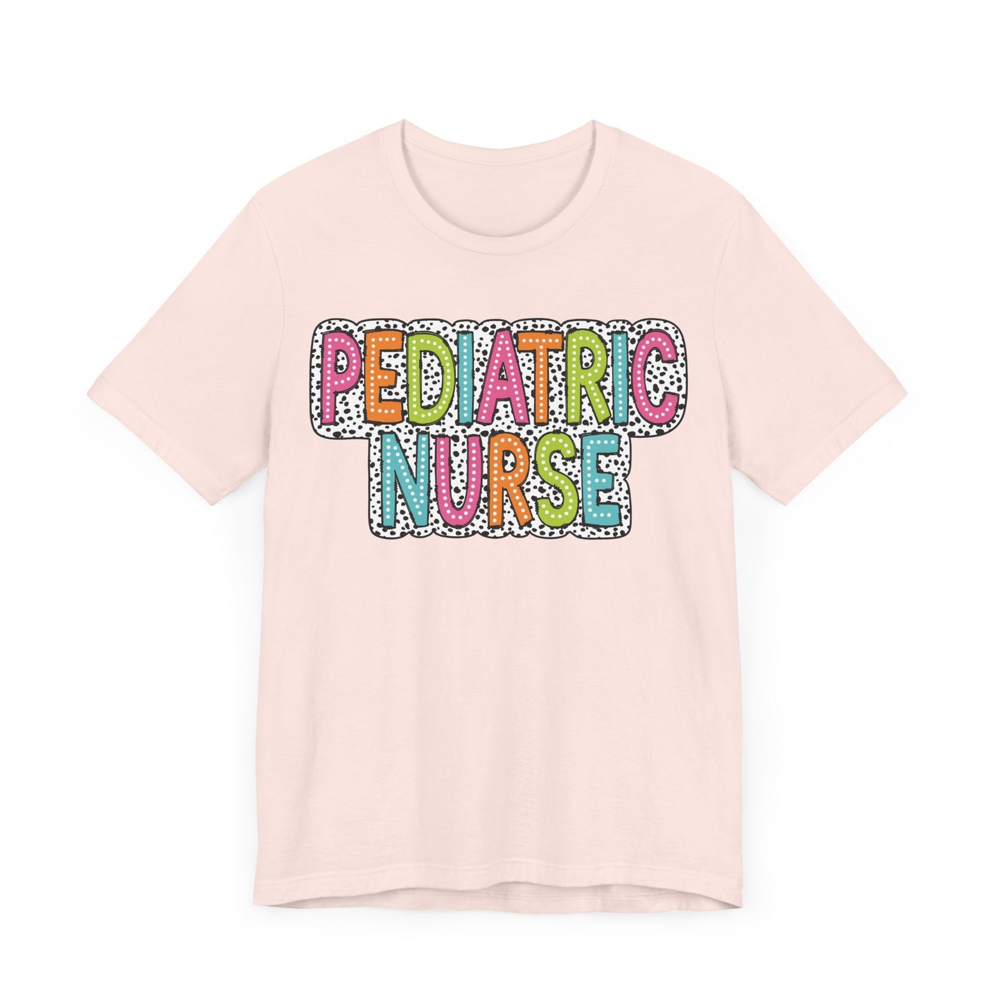 Polka dot pediatric nurse shirt, cute and bright tshirt