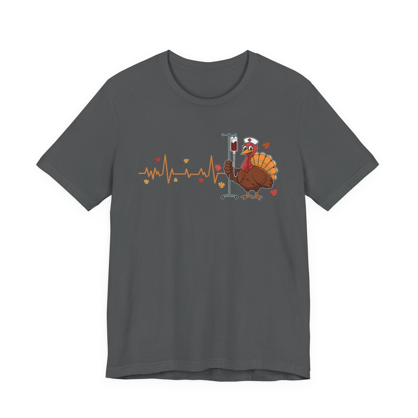 EKG turkey full front  ED Nurse , pediatric nurse thanksgiving shirt, gildan turkey nurse shirt, Peds nurse , fall nurse shirt