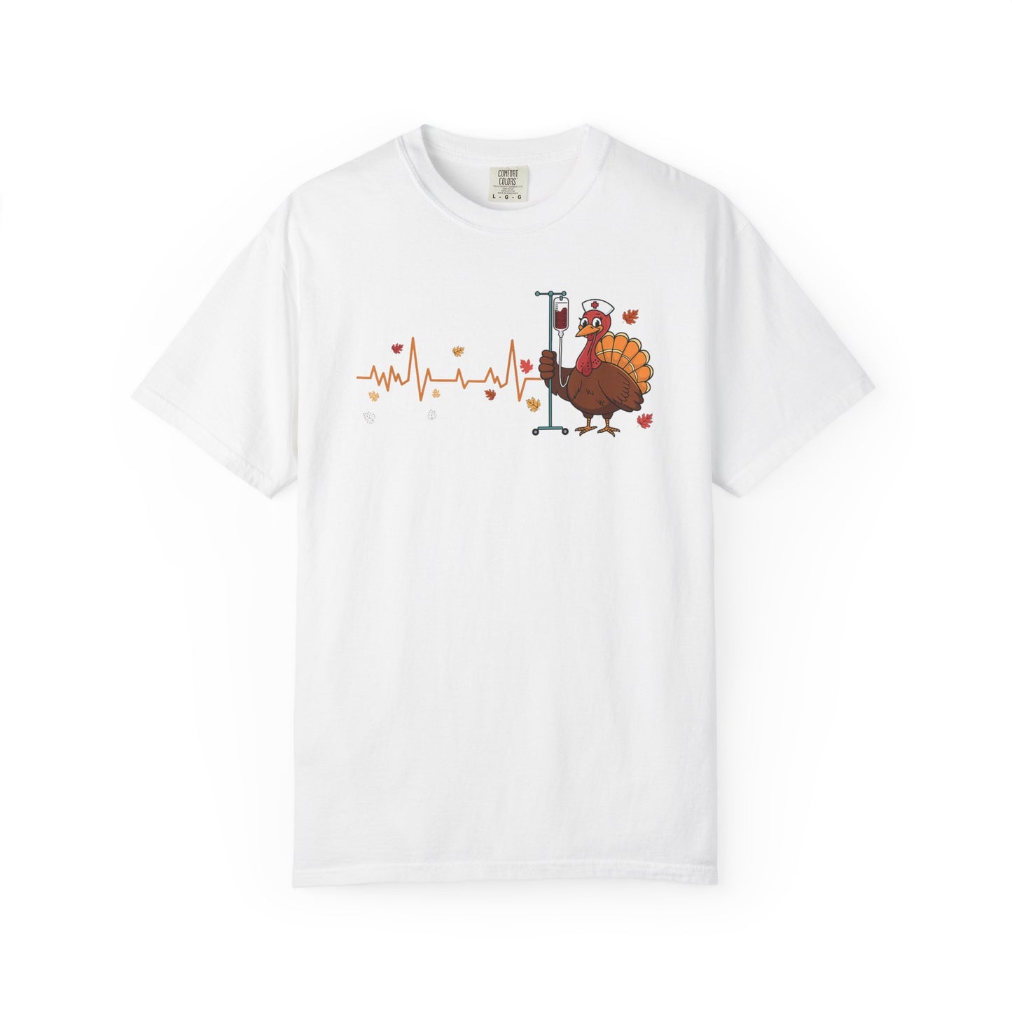 EKG turkey full front Nurse , pediatric nurse thanksgiving shirt, gildan turkey nurse shirt, Peds nurse , fall nurse shirt