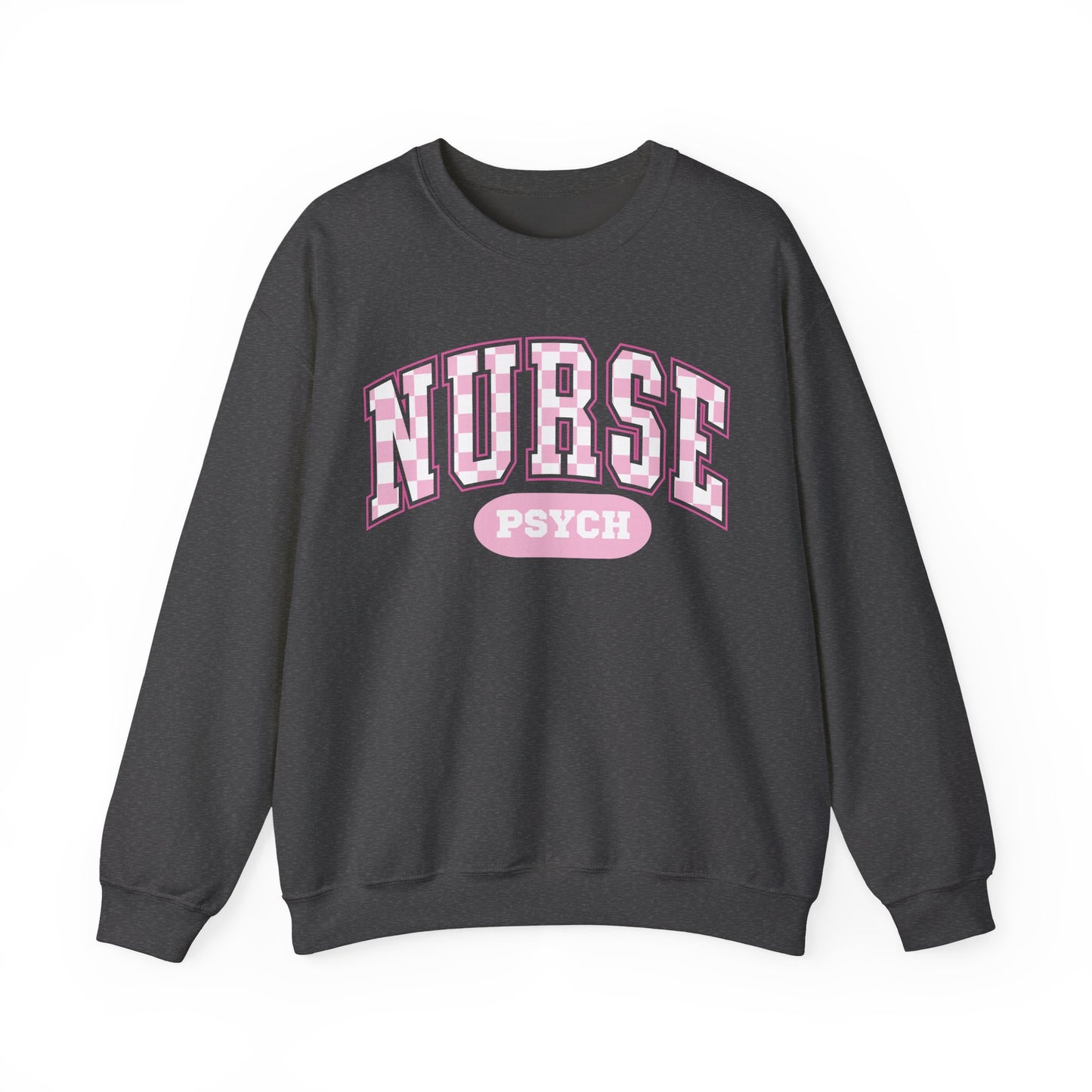 Psych Nurse Retro Checkered Varsity Letter Nurse Sweatshirt
