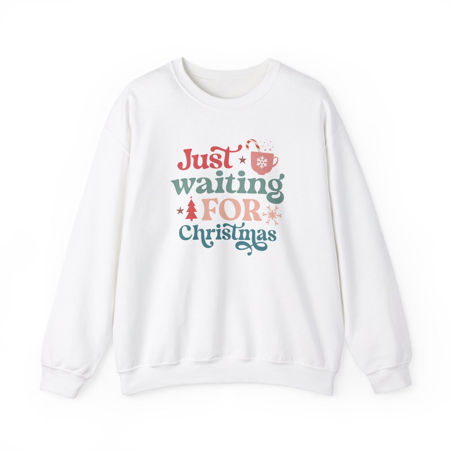 Just Waiting For Christmas Cozy Coffee Sweatshirt