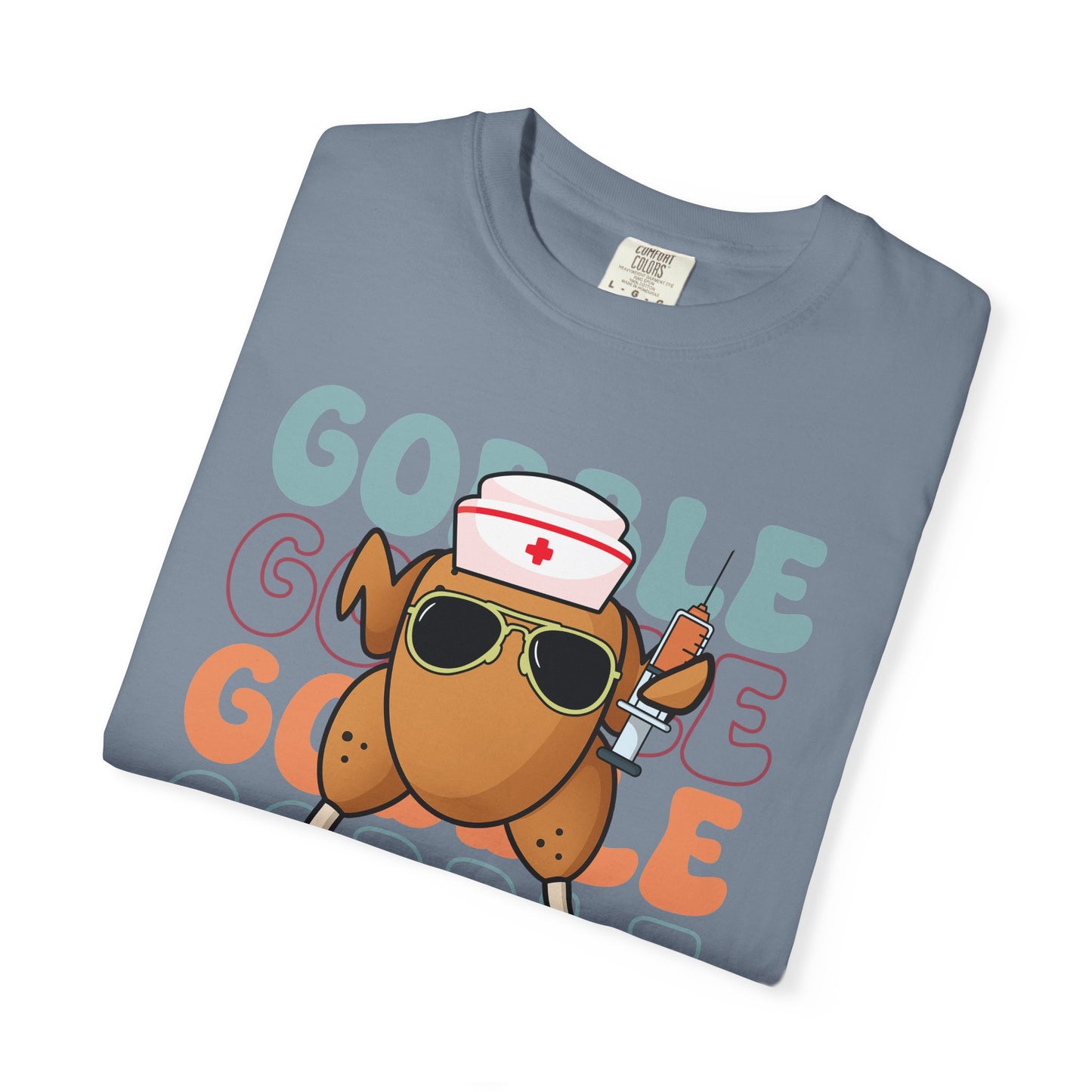 Funny gobble gobble turkey  Thanksgiving Comfort colors tshirt