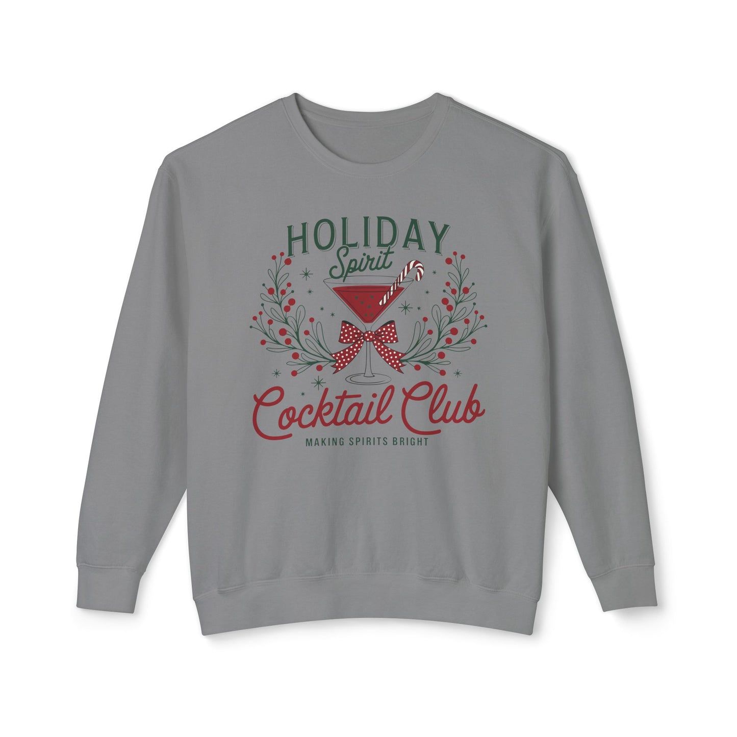 Christmas Cocktail Clubsweatshirt, Cute Christmas comfort colors sweatshirt