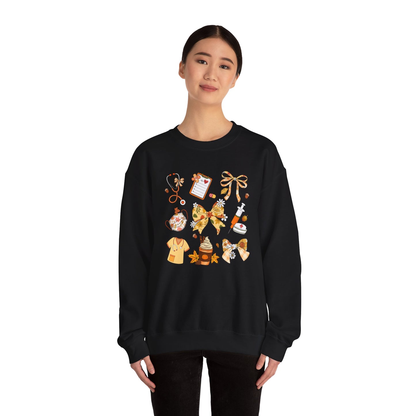 Cute Fall nurse Sweatshirt for all Fall Months, Nurse shirt, gift for nurse, coquette bow, everything fall