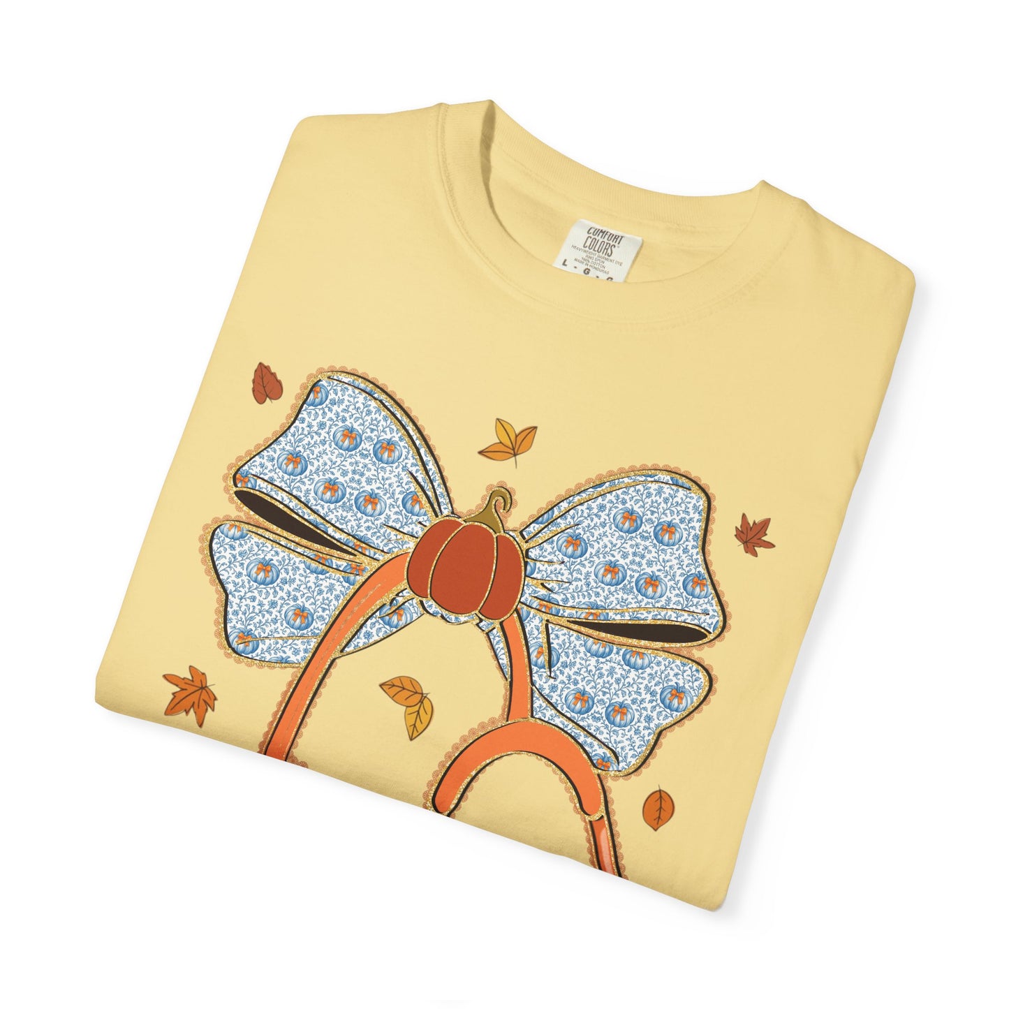 Stethoscope Bow PedsNurse Stethoscope heart, fall shirt, gift for nurse,cute holiday shirt, comfort colors, thanksgiving shirt