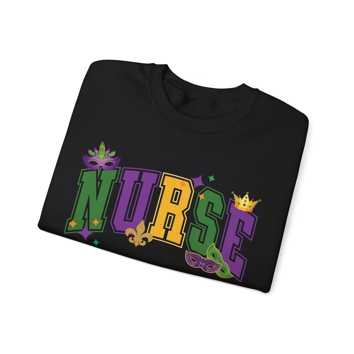 Mardi Gras Nurse Gildan Sweatshirt