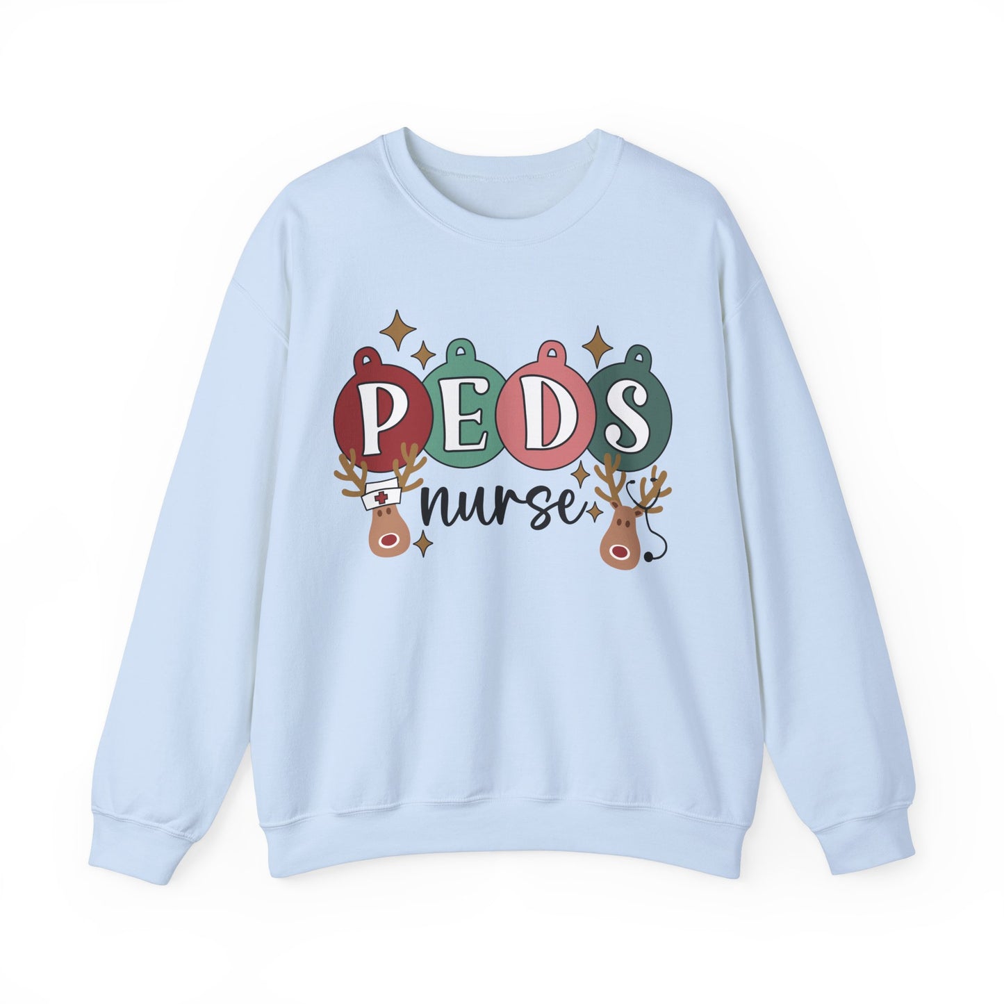 Christmas Nurse Sweatshirt, pediatric nurse reindeer sweatshirt, ER Nurse Christmas sweater, Pediatric Nurse, Christmas Crew, group shirt