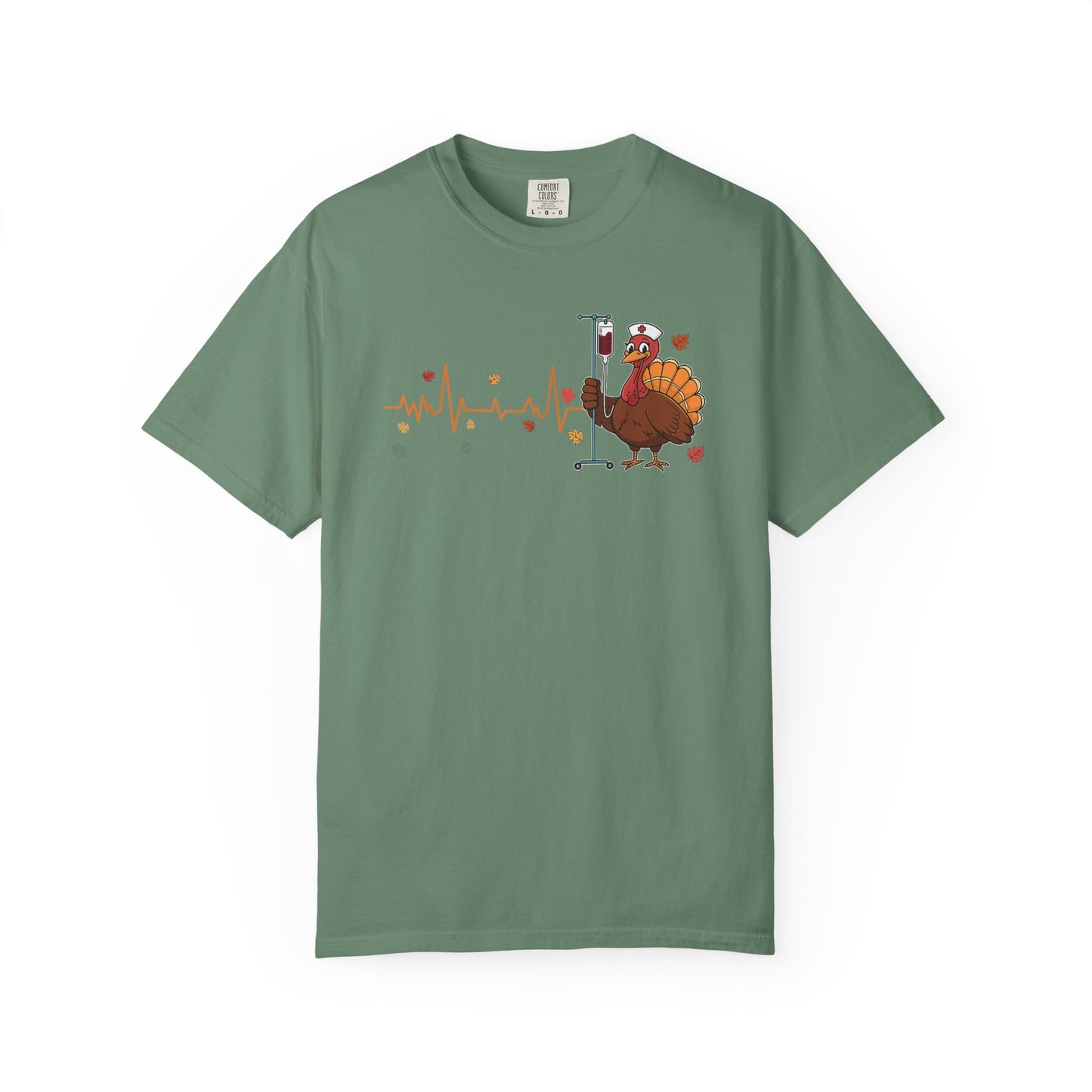 EKG turkey full front Nurse , pediatric nurse thanksgiving shirt, gildan turkey nurse shirt, Peds nurse , fall nurse shirt