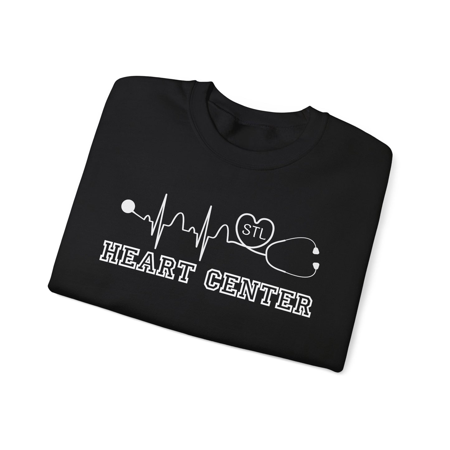 STL Heart Center EKG Gildan Sweatshirt, perfect to show you red and support heart disease!