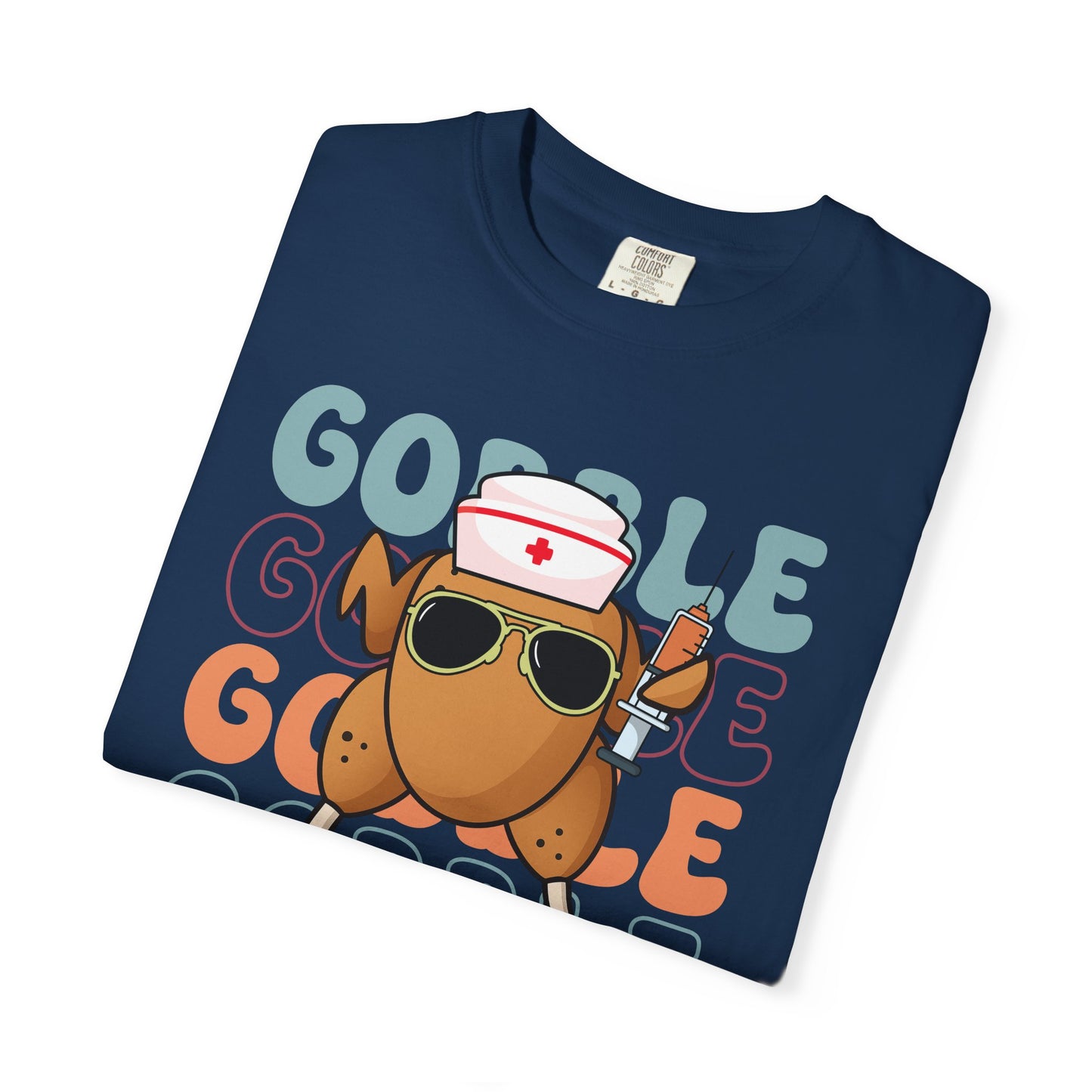 Funny gobble gobble turkey  Thanksgiving Comfort colors tshirt