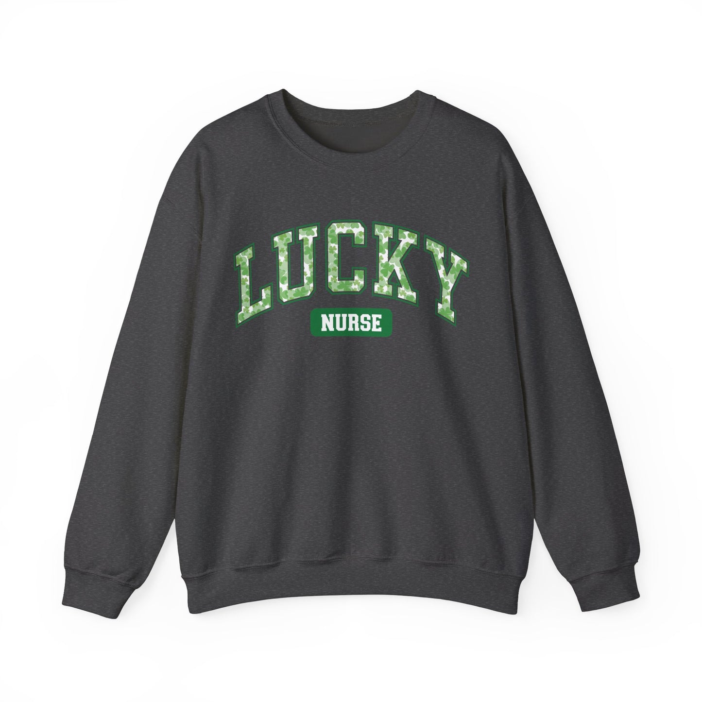 Nurse St. Patricks Day Sweatshirt, rn sweater, ER Nurse, NICU Nurse, PICU nurse, clover, lucky nurse sweatshirt.