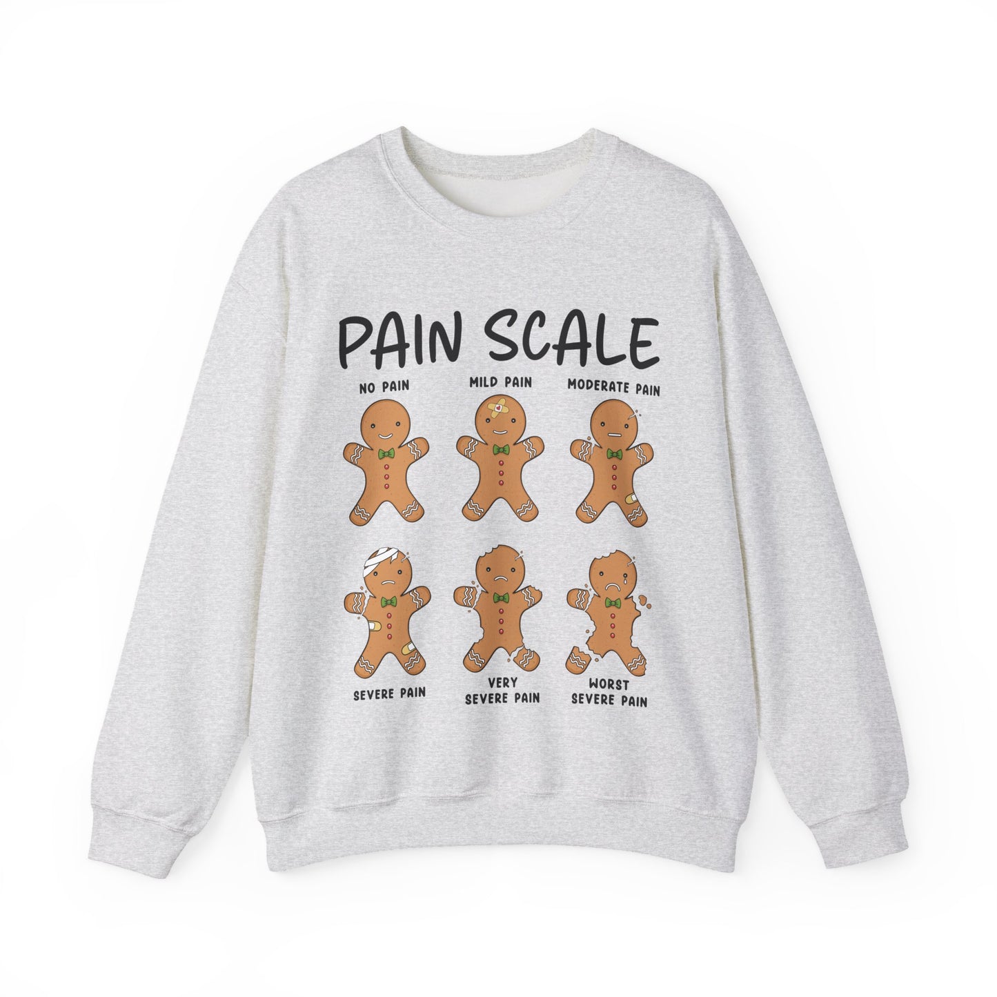 Christmas  Nurse Sweatshirt,  Pain scale sweatshirt, funny gingerbread nurse sweatshirt, Pediatric nurse  sweatshirt, Holiday Sweatshirt