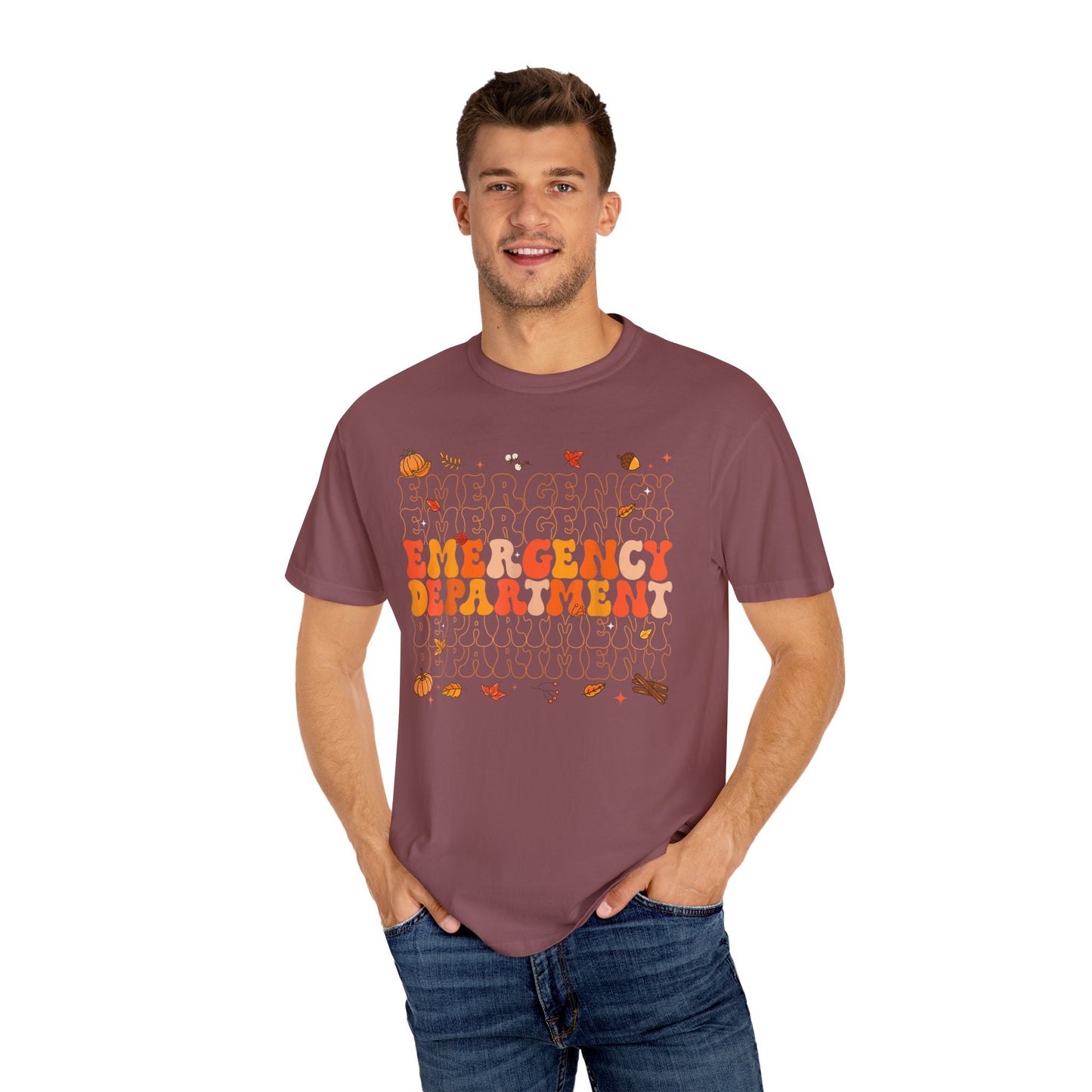 Emergency Fall comfort colors comfy tshirt,  thanksgiving nurse tshirt