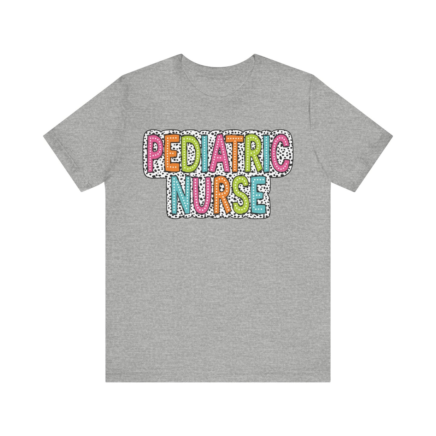 Polka dot pediatric nurse shirt, cute and bright tshirt