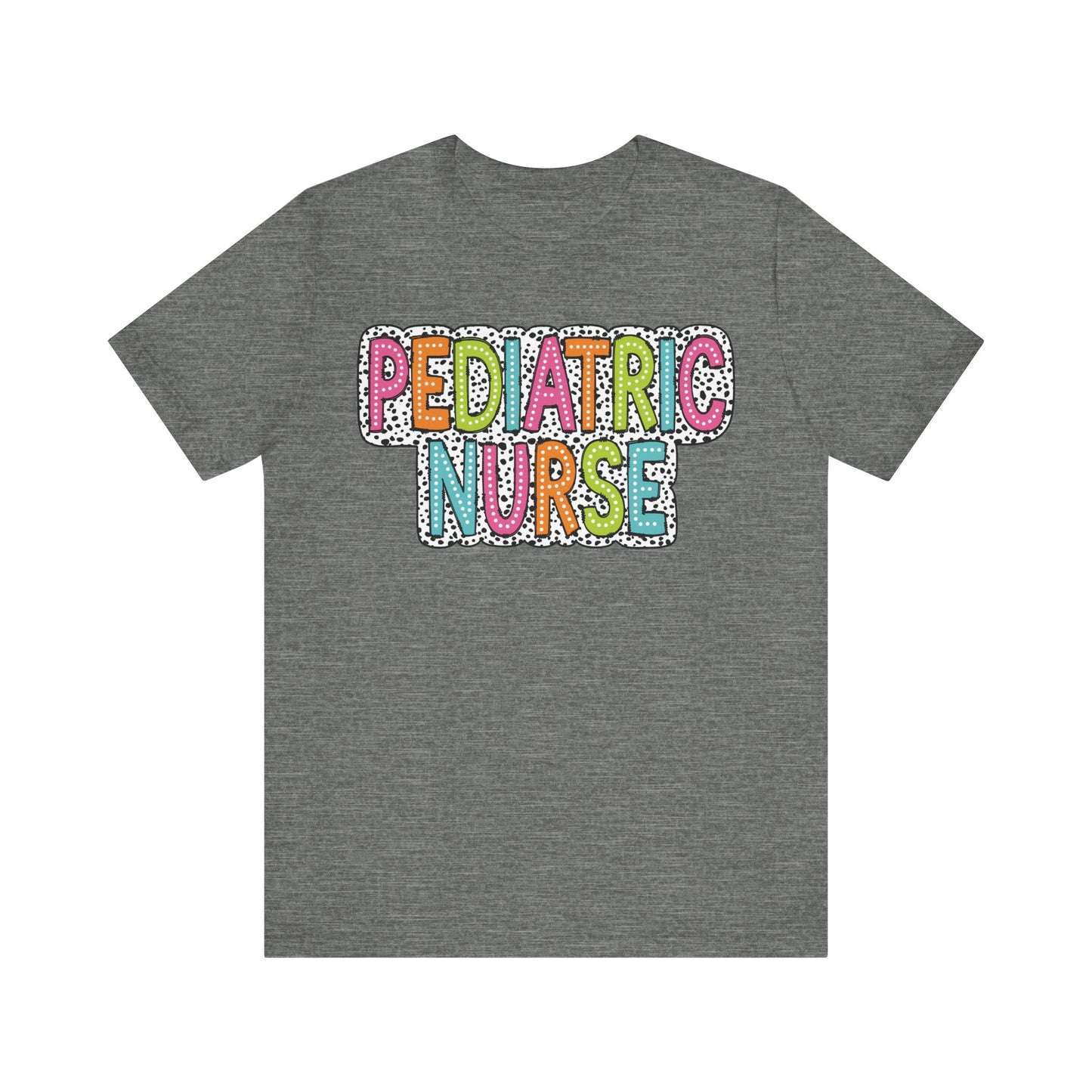 Polka dot pediatric nurse shirt, cute and bright tshirt