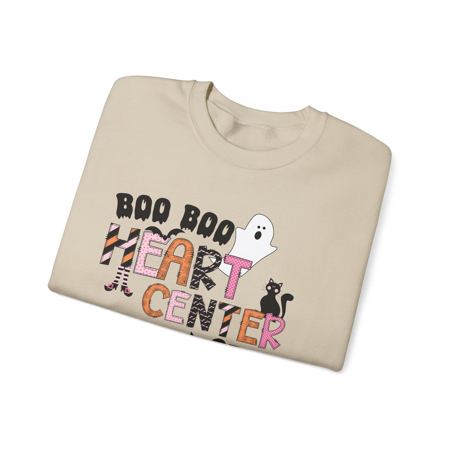 Cardiac Nurse Boo Boo Peds Crew, pediatric nurse Halloween sweatshirt,gildan  ghost nurse sweatshirt, Peds nurse , Spooky nurse shirt
