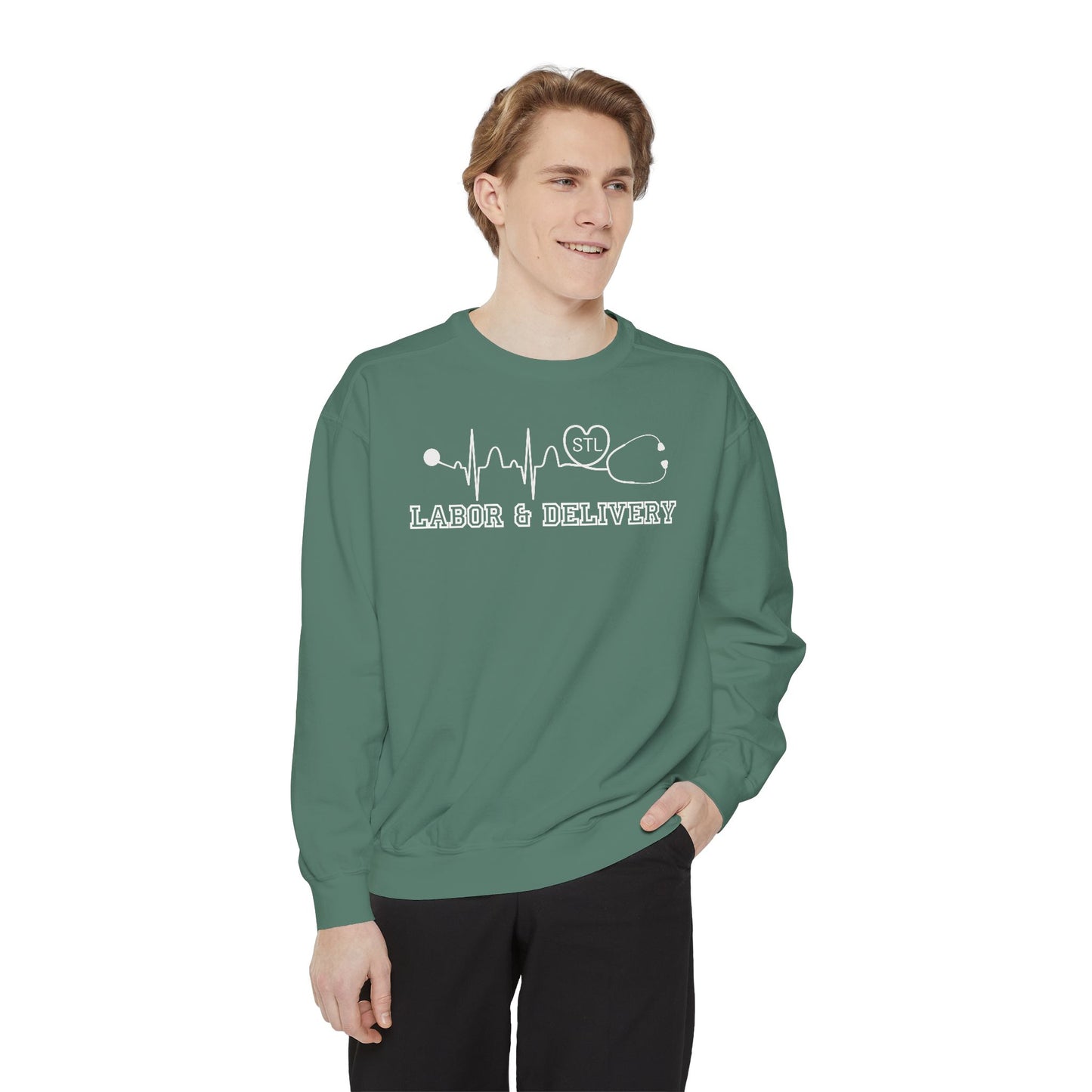 Labor and delivery stl comfort colors sweatshirt, cozy sweatshirt !