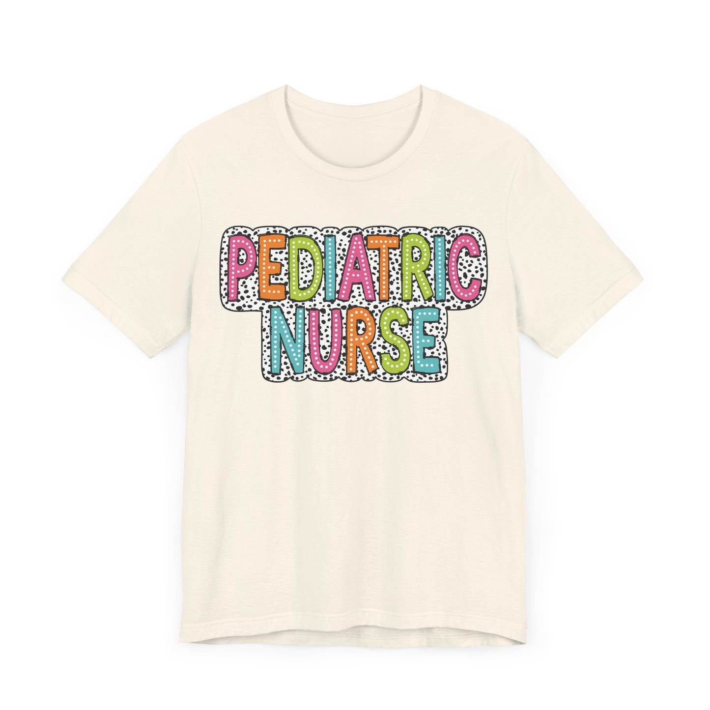 Polka dot pediatric nurse shirt, cute and bright tshirt