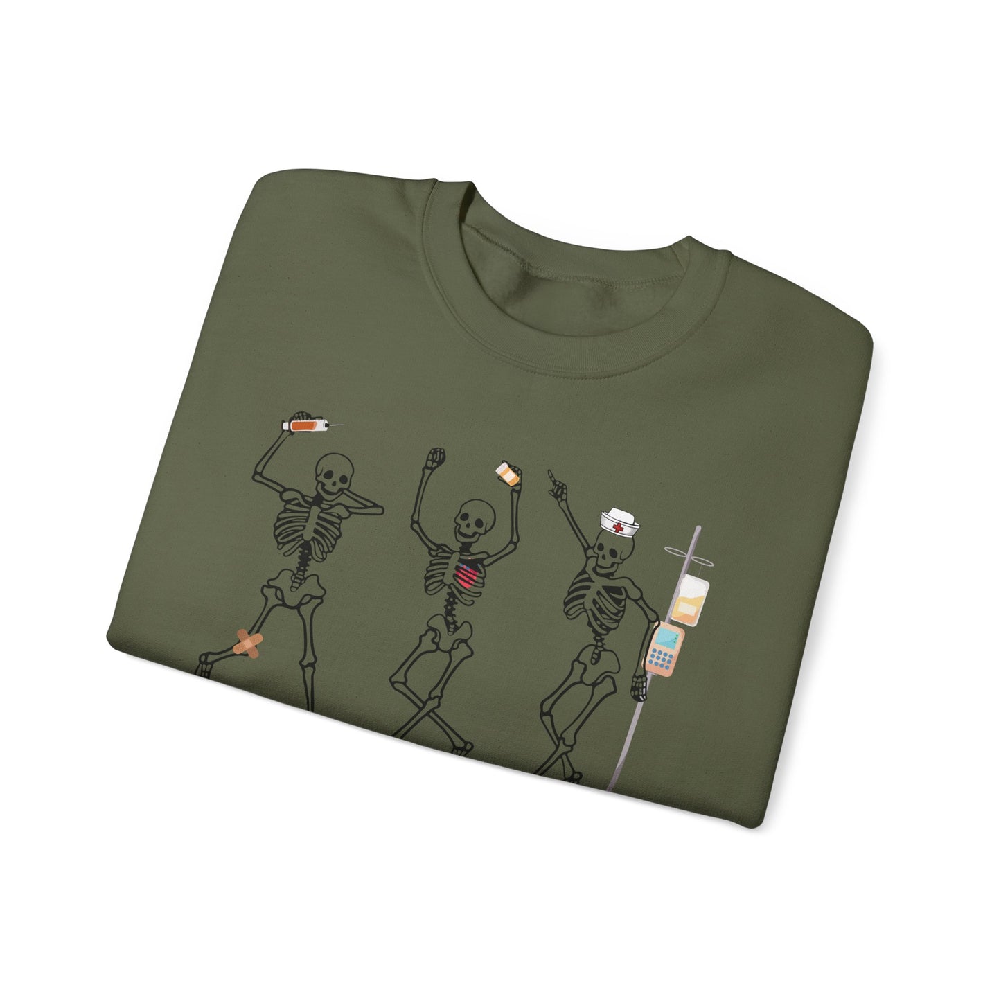 Dancing Skeleton Halloween Sweatshirt, Halloween sweatshirt, nurse sweater , spooky season, funny Halloween sweatshirt