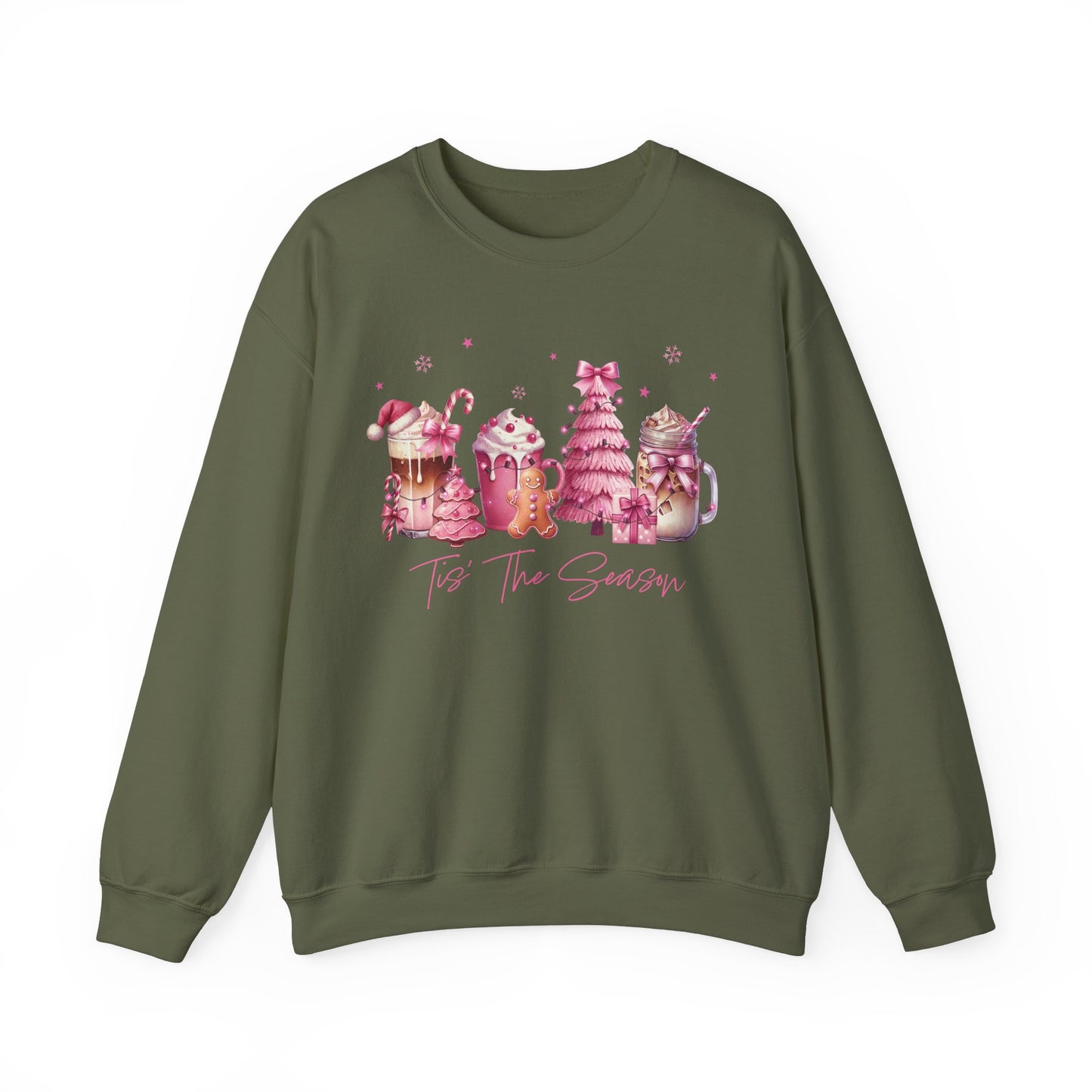 Pink Christmas coffee Sweatshirt