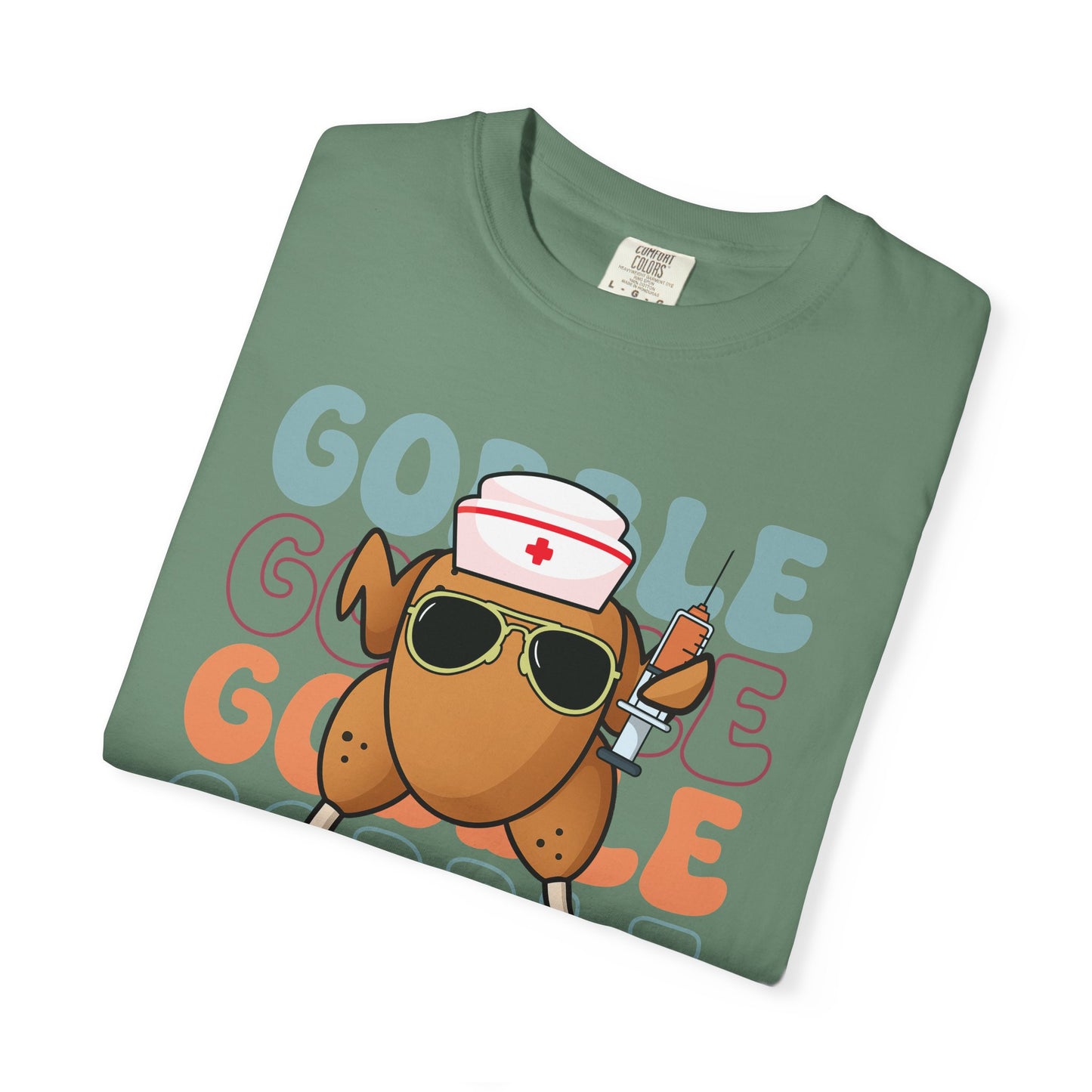 Funny gobble gobble turkey  Thanksgiving Comfort colors tshirt