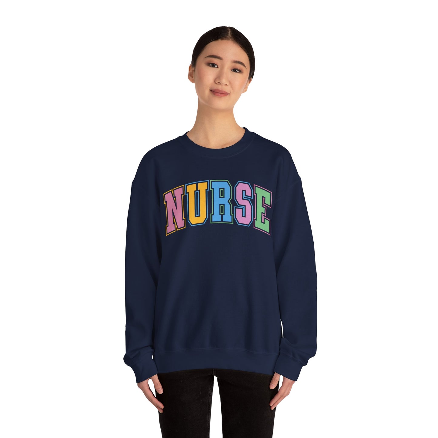 Multi Color Nurse  Varsity Letter Sweatshirt