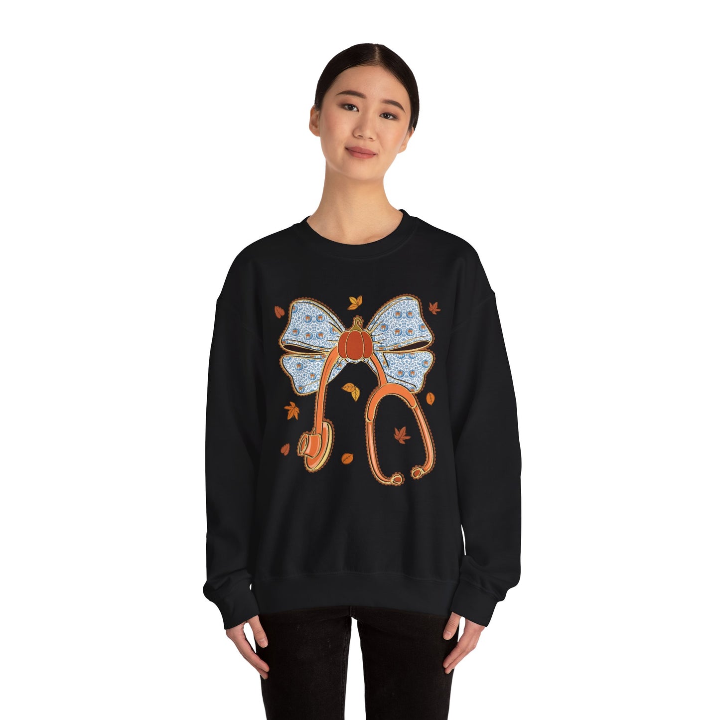 Nurse pumpkin stethoscope Fall gildan comfy sweatshirt,  thanksgiving nurse sweatshirt