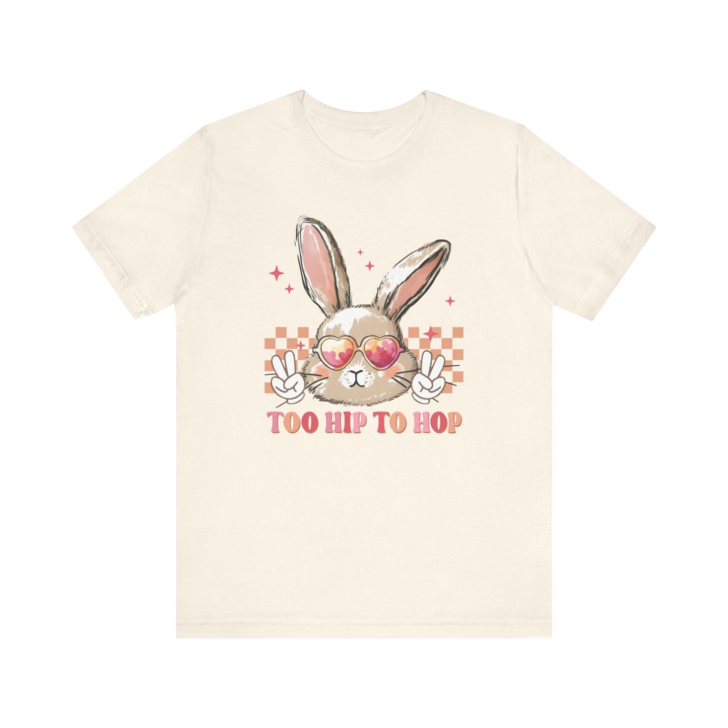 Too Hip to Hop Easter Women Shirt, Retro Chick, Nurse shirt, teacher shirt, Easter nurse, punny shirt, funny woman shirt.
