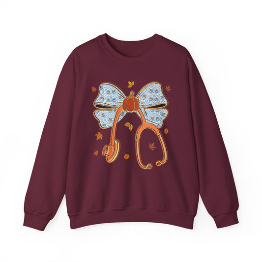 Nurse pumpkin stethoscope Fall gildan comfy sweatshirt,  thanksgiving nurse sweatshirt