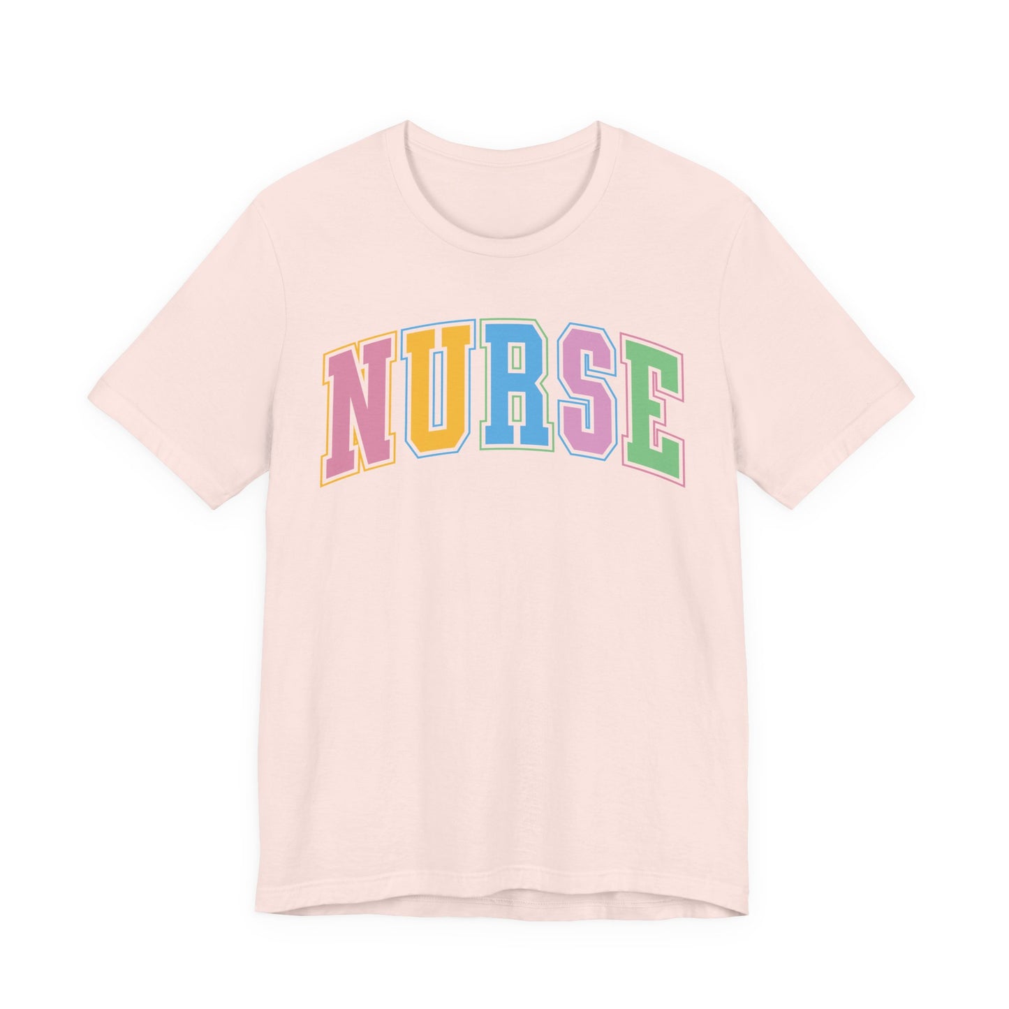Multi Color Nurse Varsity Letter Tshirt, NICau, PICU, emergency department, labor and delivery