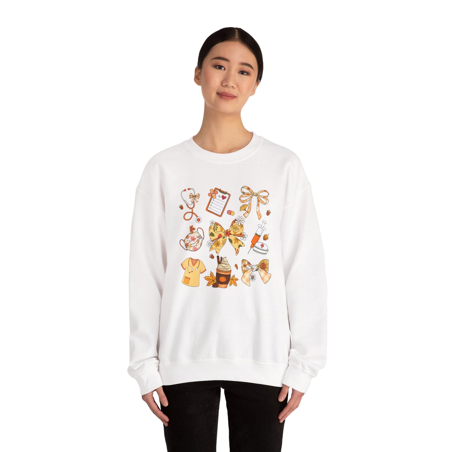 Cute Fall nurse Sweatshirt for all Fall Months, Nurse shirt, gift for nurse, coquette bow, everything fall