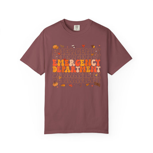 Emergency Fall comfort colors comfy tshirt,  thanksgiving nurse tshirt