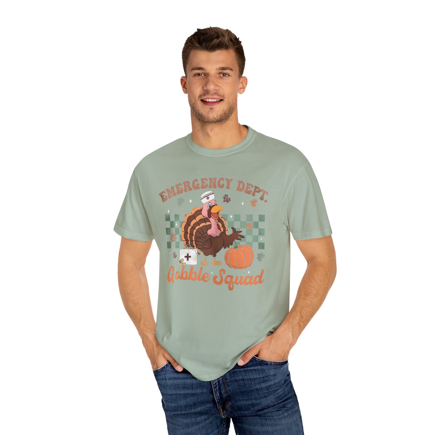 Comfort colors gobble squad tshirt, emergency gobble squad