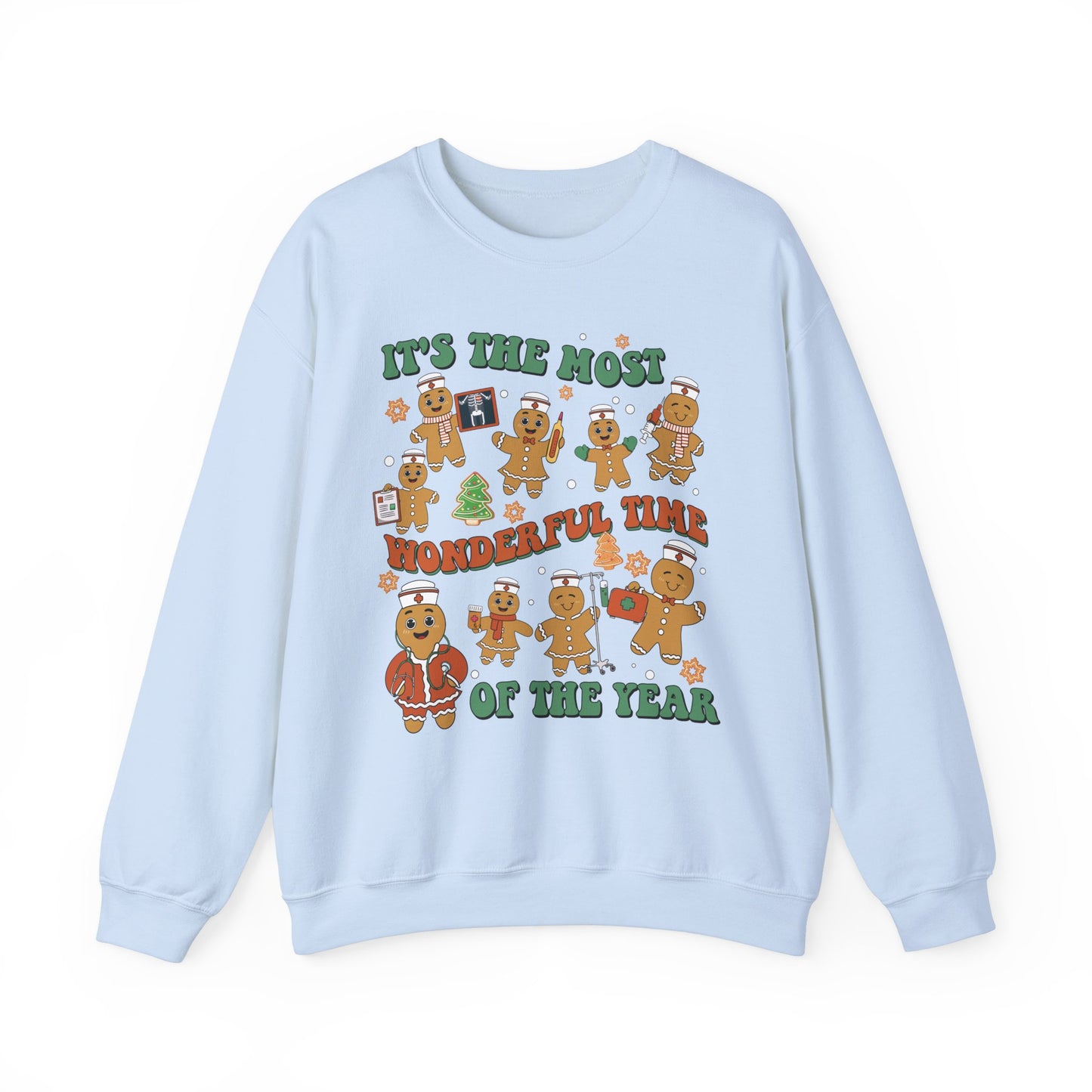 Christmas Nurse Sweatshirt, Cute Gingerbread sweatshirt, Its the Most Wonderful Time of the Year, NICU, ED nurse, PICU Nurse, gift for nurse