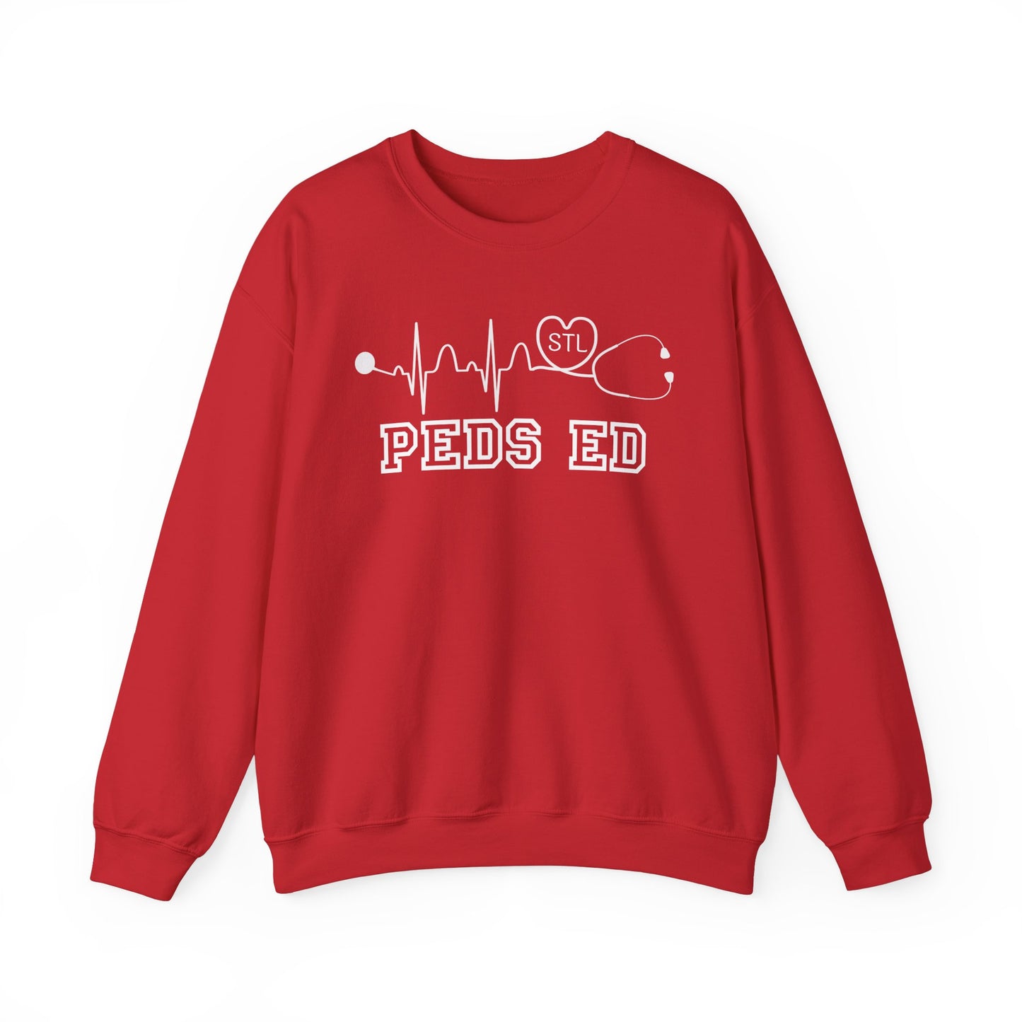 STL PEDS ED Sweatshirt-white lettering