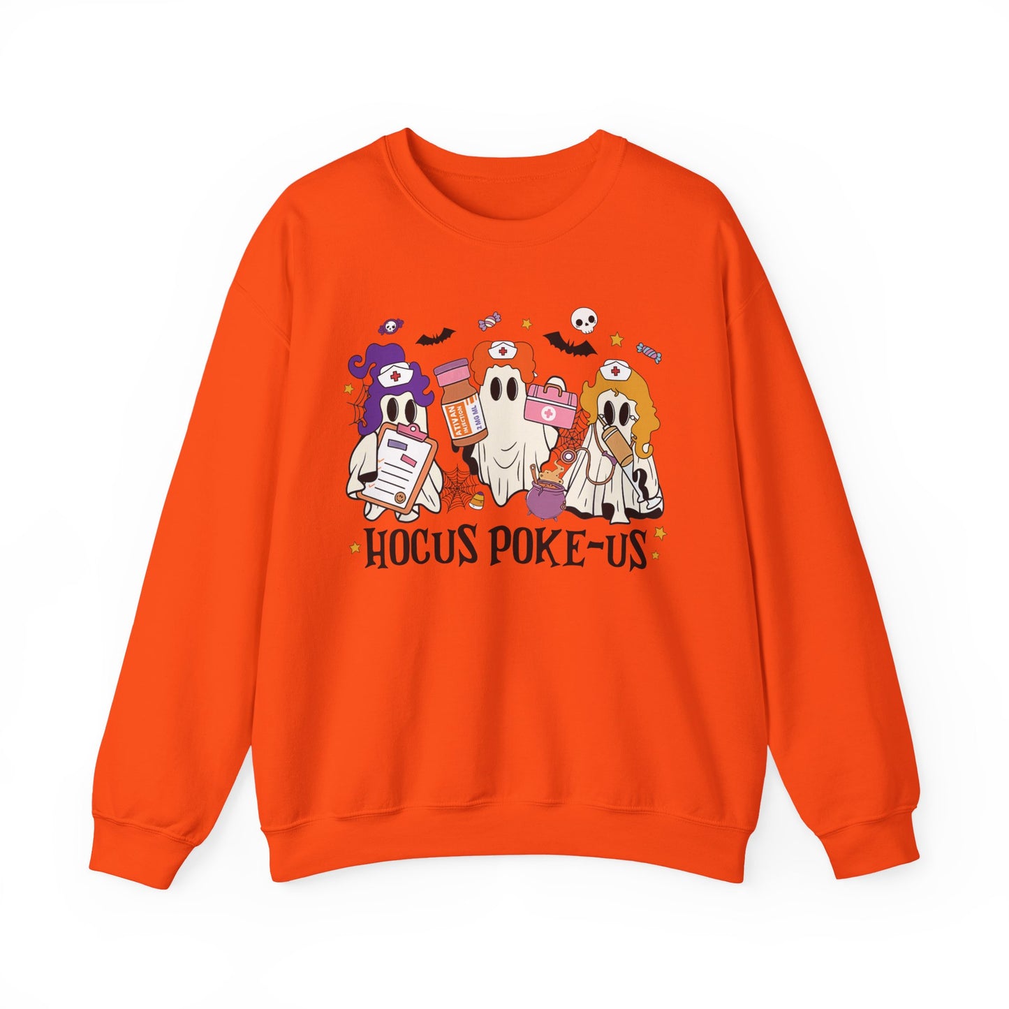 Funny Ghost pediatric nurse sweatshirt, Halloween sweatshirt, spooky season, ER RN, NICU nurse,  Halloween Nurse,, floral Halloween ghost,