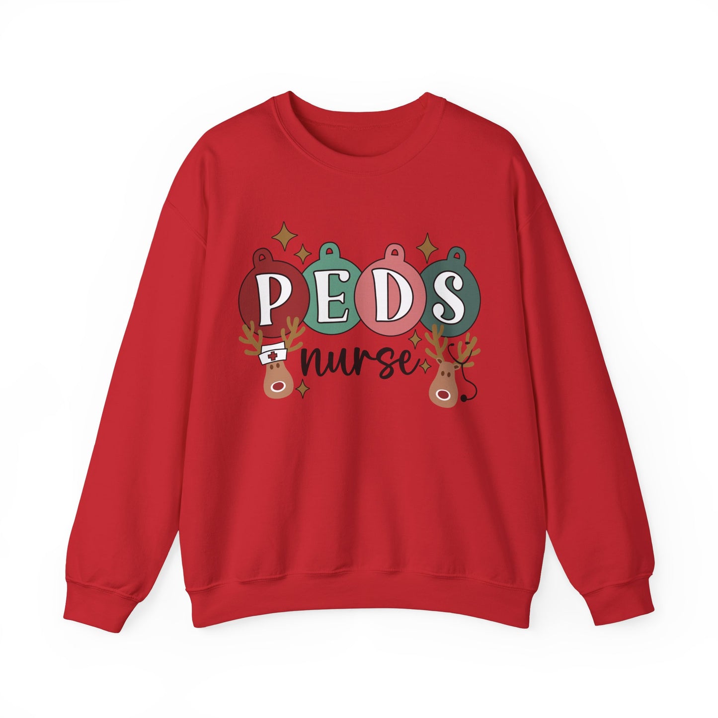 Christmas Nurse Sweatshirt, pediatric nurse reindeer sweatshirt, ER Nurse Christmas sweater, Pediatric Nurse, Christmas Crew, group shirt