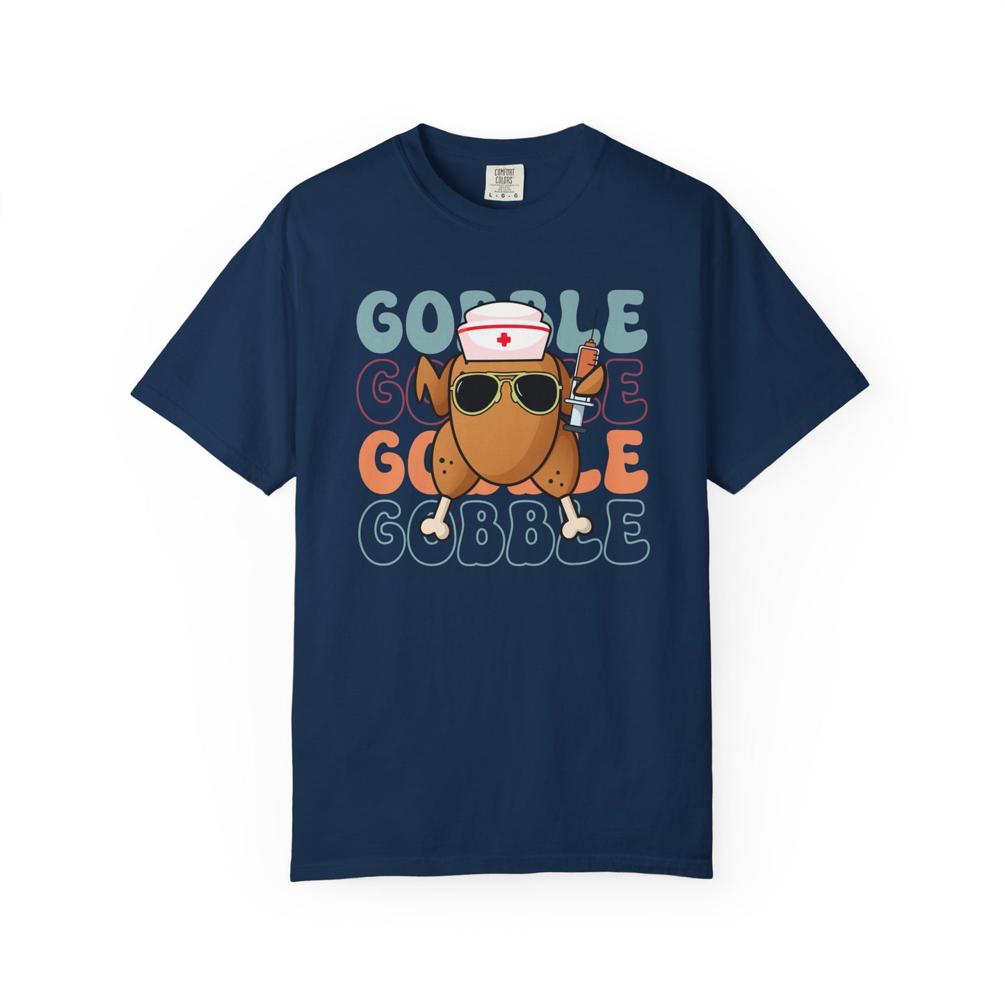 Funny gobble gobble turkey  Thanksgiving Comfort colors tshirt