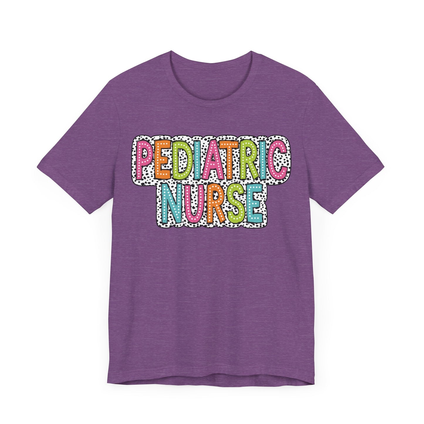Polka dot pediatric nurse shirt, cute and bright tshirt