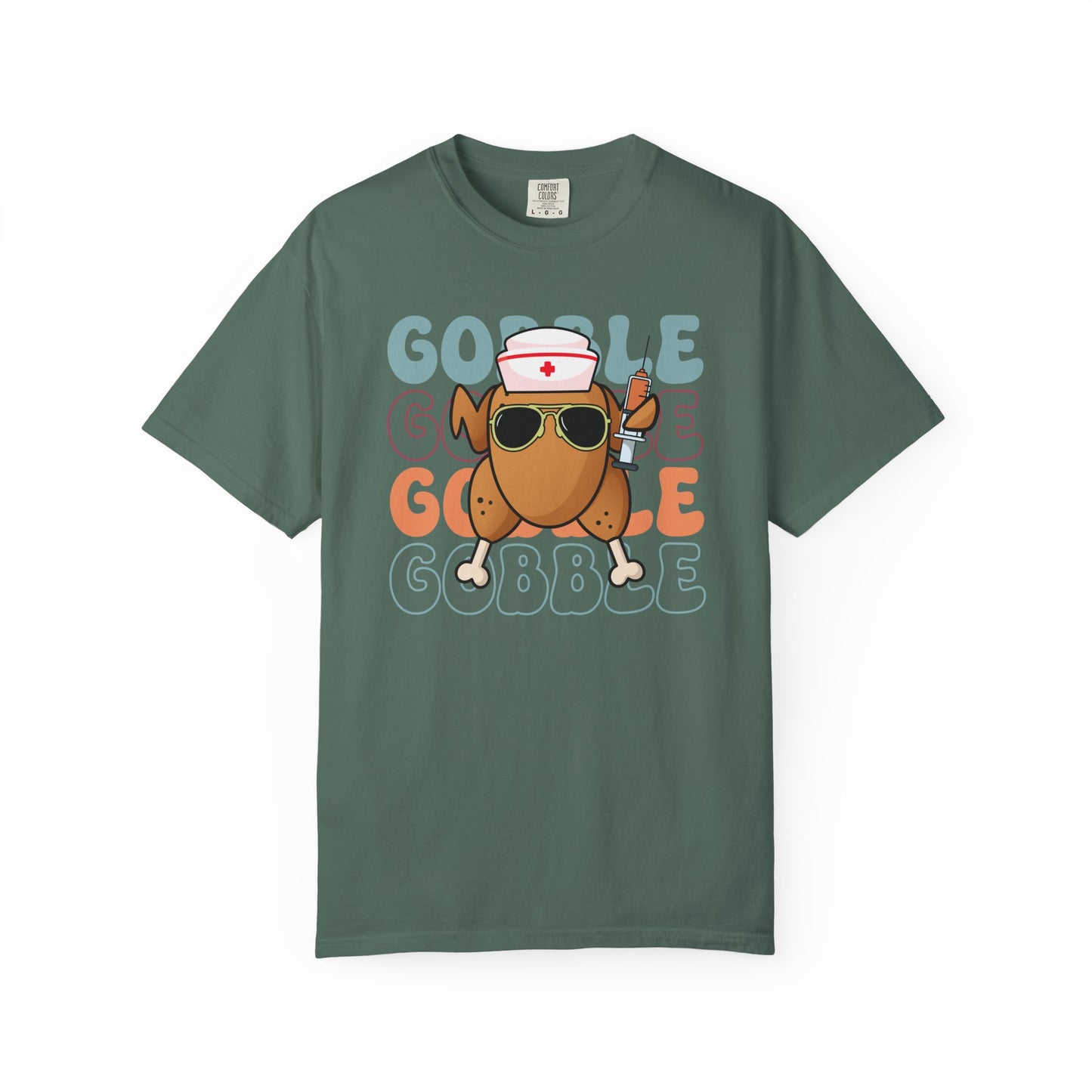 Funny gobble gobble turkey  Thanksgiving Comfort colors tshirt