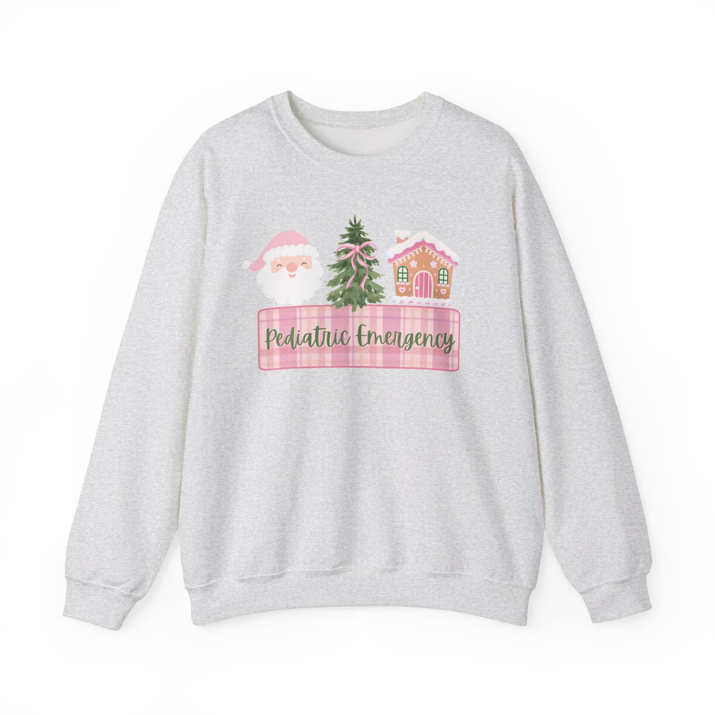 Pediatric Christmas Nurse Sweatshirt,  Pediatric Emergency Nurse sweatshirt, Emergency Room Nurse, ED Nurse, Pink Christmas