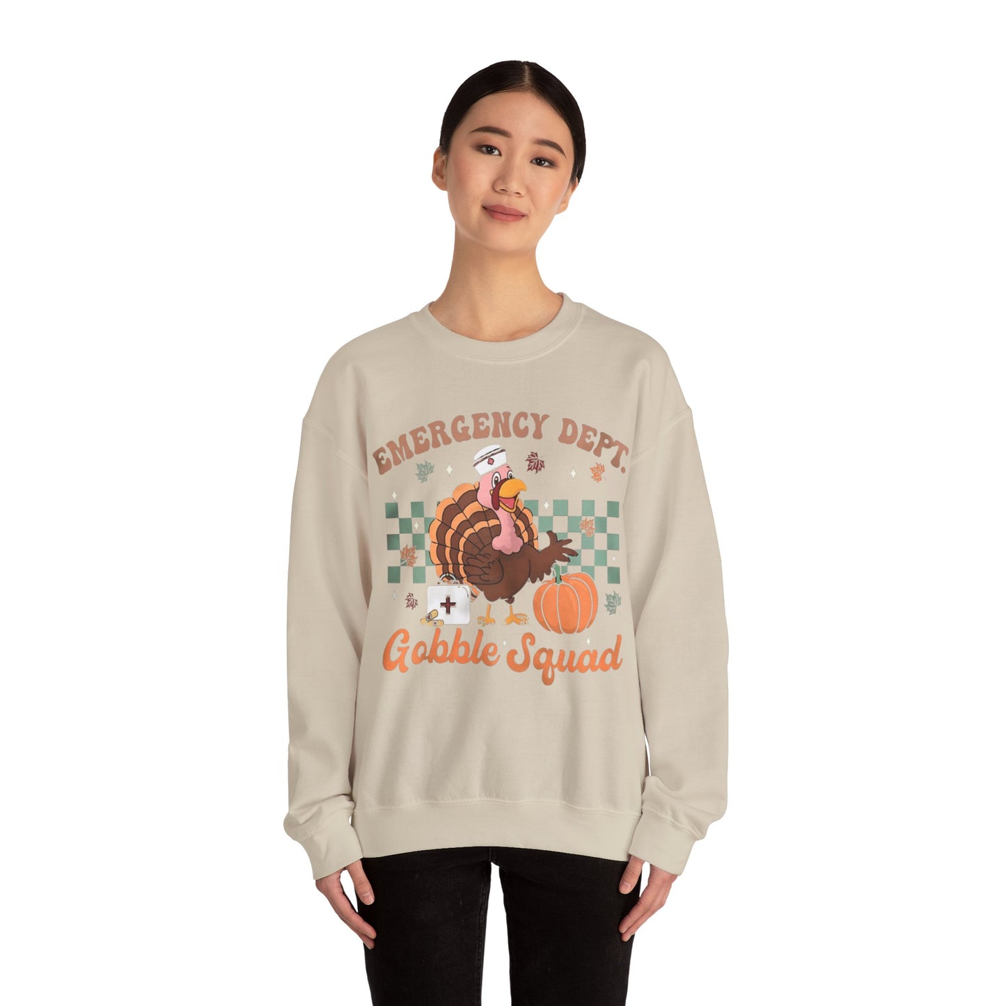 Turkey gobble squad Fall Pediatric Emergency Sweatshirt for all Fall Months, Nurse shirt, gift for nurse, everything fall