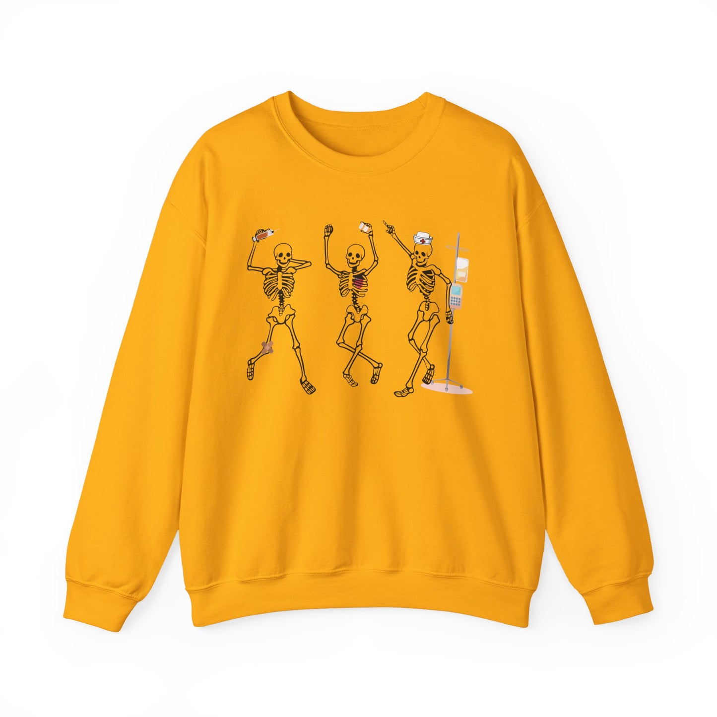 Dancing Skeleton Halloween Sweatshirt, Halloween sweatshirt, nurse sweater , spooky season, funny Halloween sweatshirt