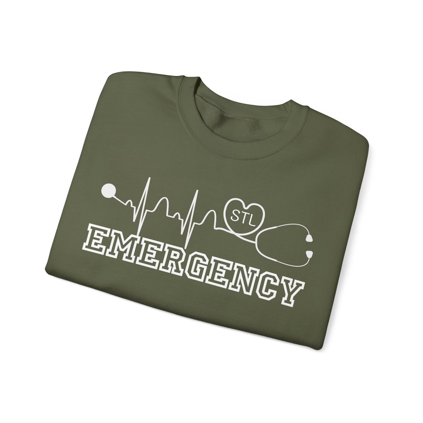 STL Emergency Room Comfy Gildan Sweatshirt, EKG STL  love, wear out or at work!