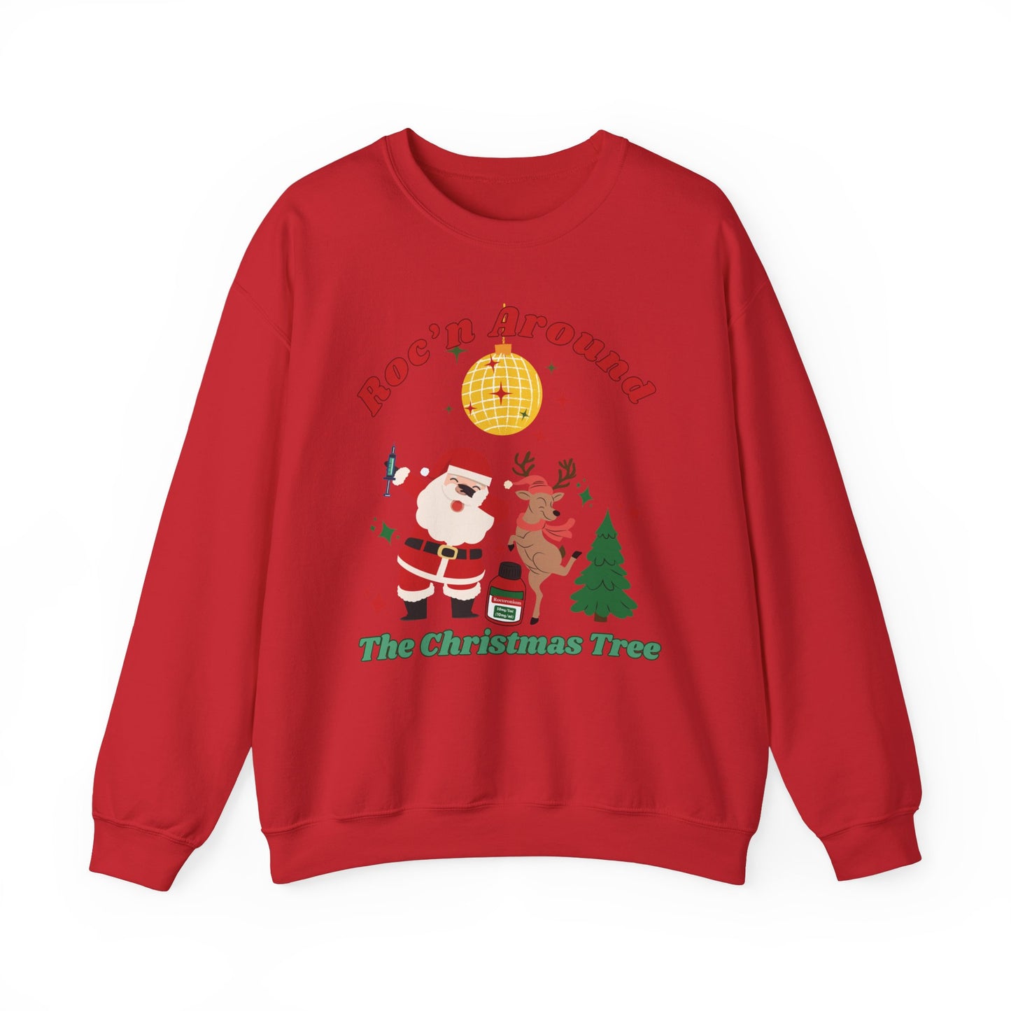 Funny Christmas  Nurse Sweatshirt, ICU nurse sweatshirt,  Emergency room nurse  sweatshirt, Holiday Sweatshirt, dancing santa and reindeer